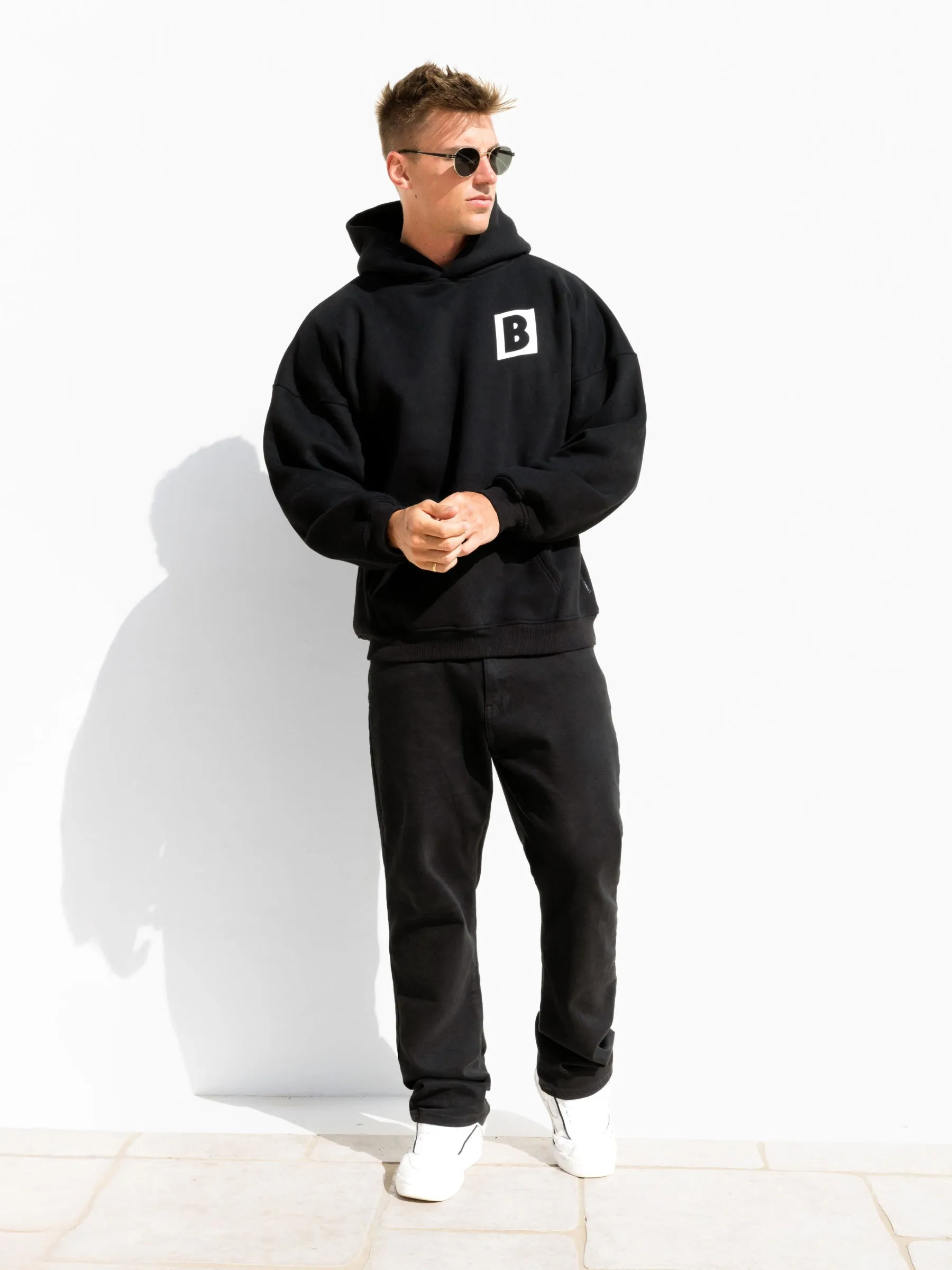 Offset Relaxed Hoodie - Black sold by Blakely product image thumbnail 3