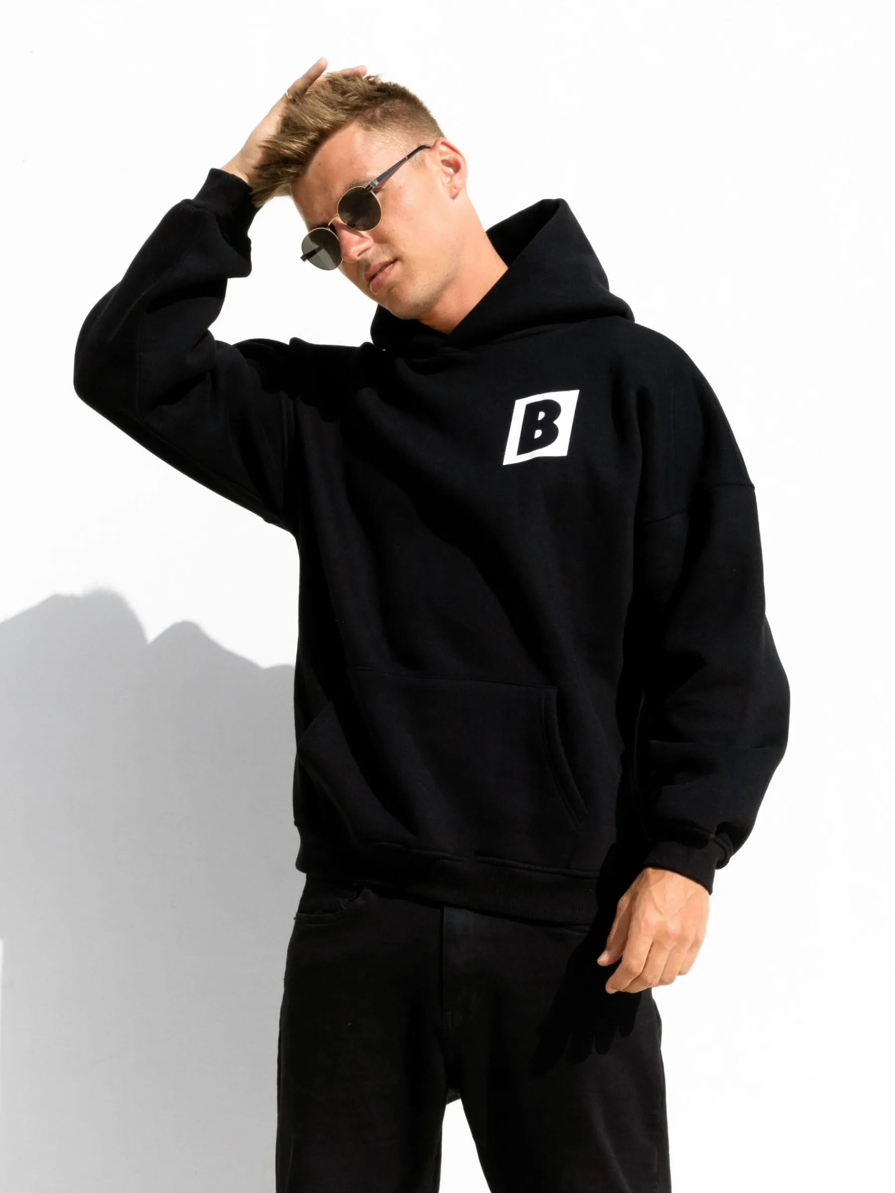 Offset Relaxed Hoodie - Black sold by Blakely product image thumbnail 5