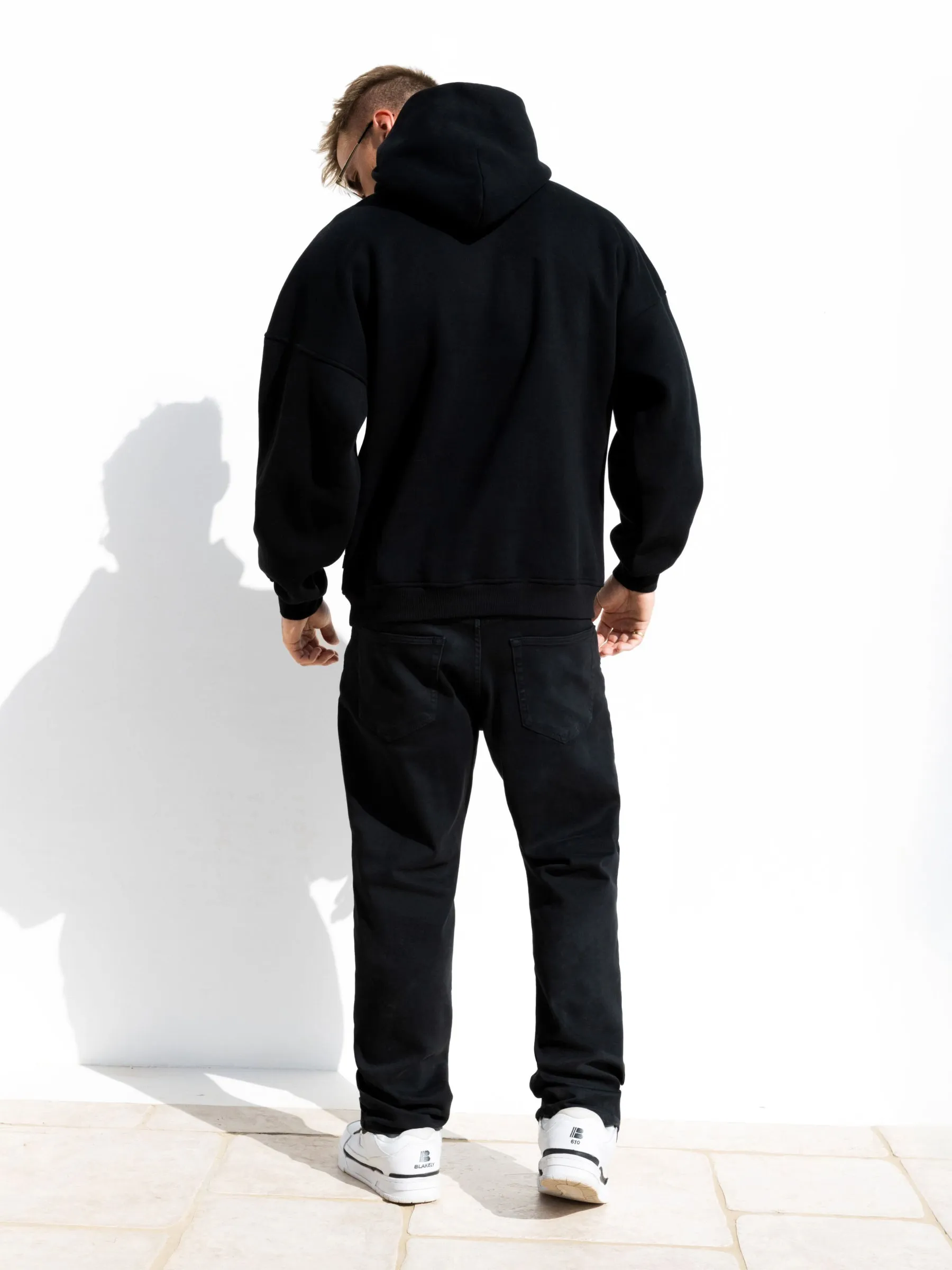 Offset Relaxed Hoodie - Black sold by Blakely product image thumbnail 4