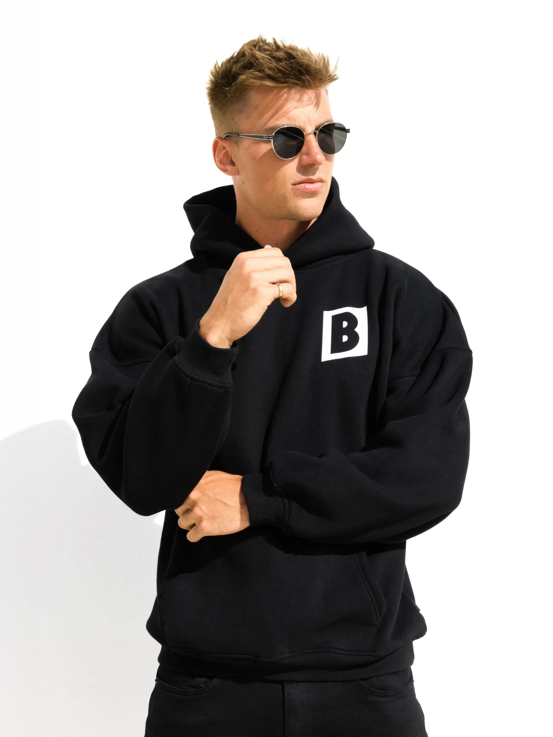 Offset Relaxed Hoodie - Black sold by Blakely product image thumbnail 2