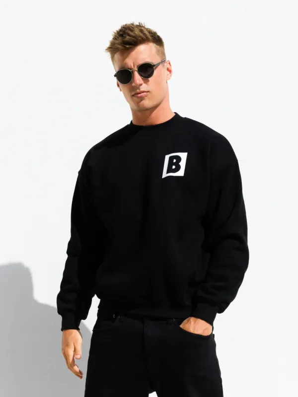 Offset Relaxed Jumper - Black sold by Blakely
