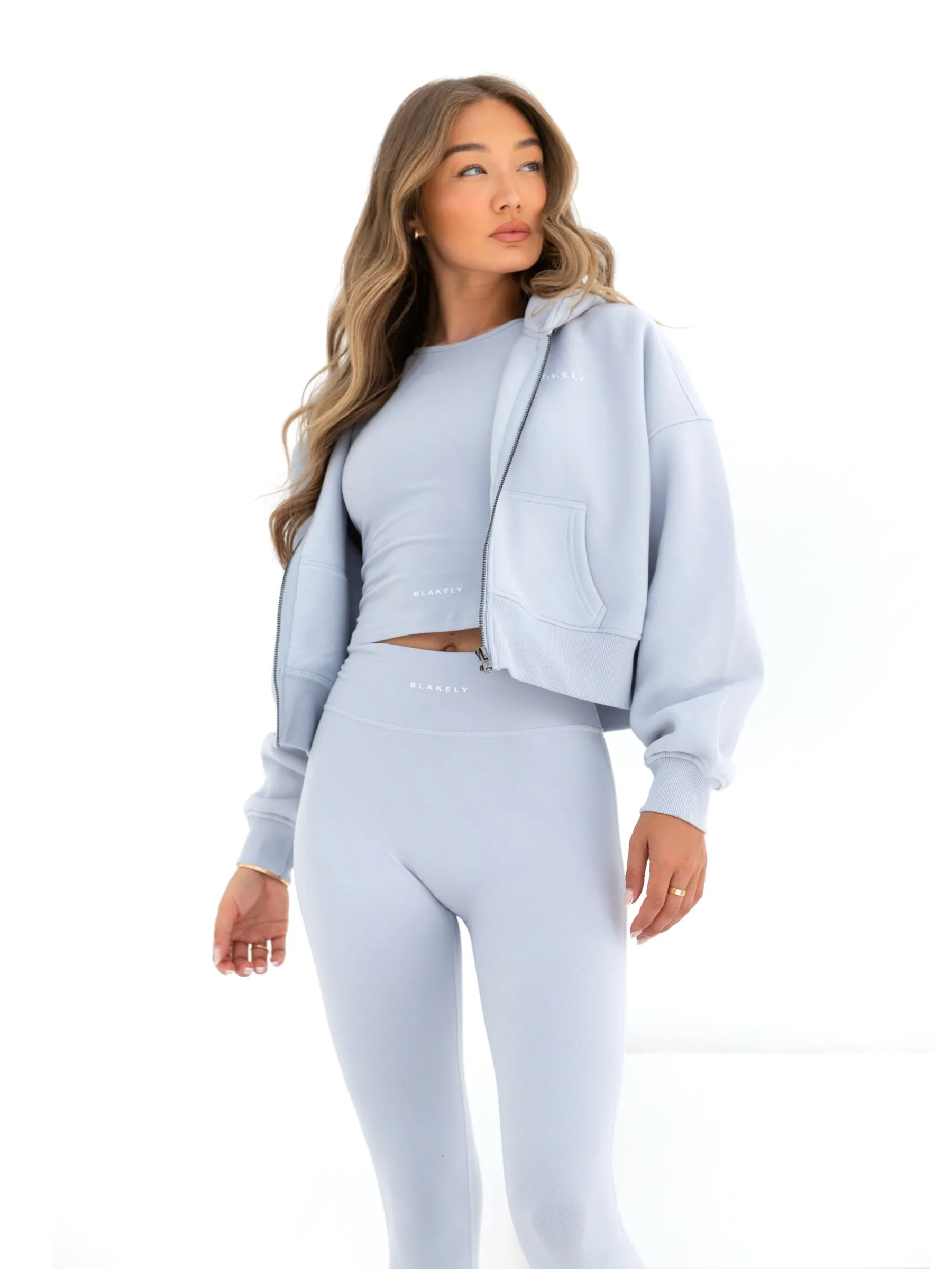 Blakely Full Zip Hoodie - Pale Blue sold by Blakely product image thumbnail 5