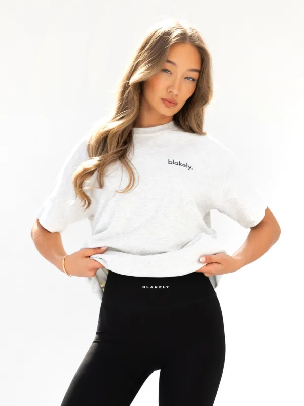 Sami Oversized T-Shirt - Marl White sold by Blakely