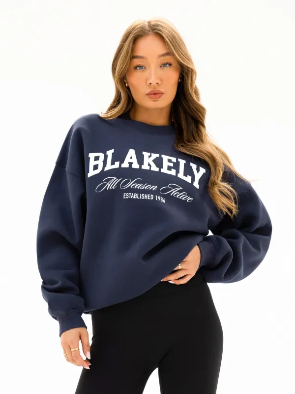 Melrose Oversized Jumper - True Navy sold by Blakely