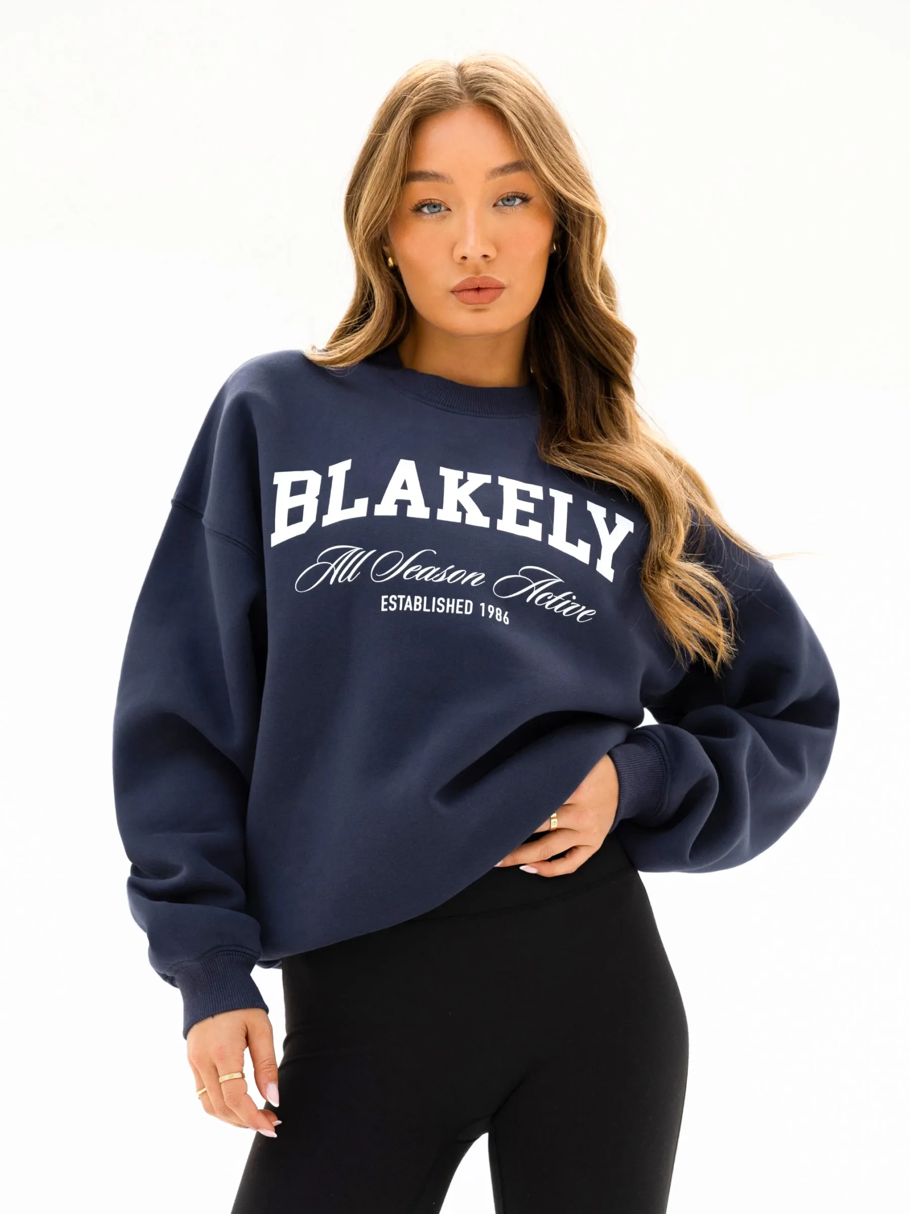 Melrose Oversized Jumper - True Navy sold by Blakely