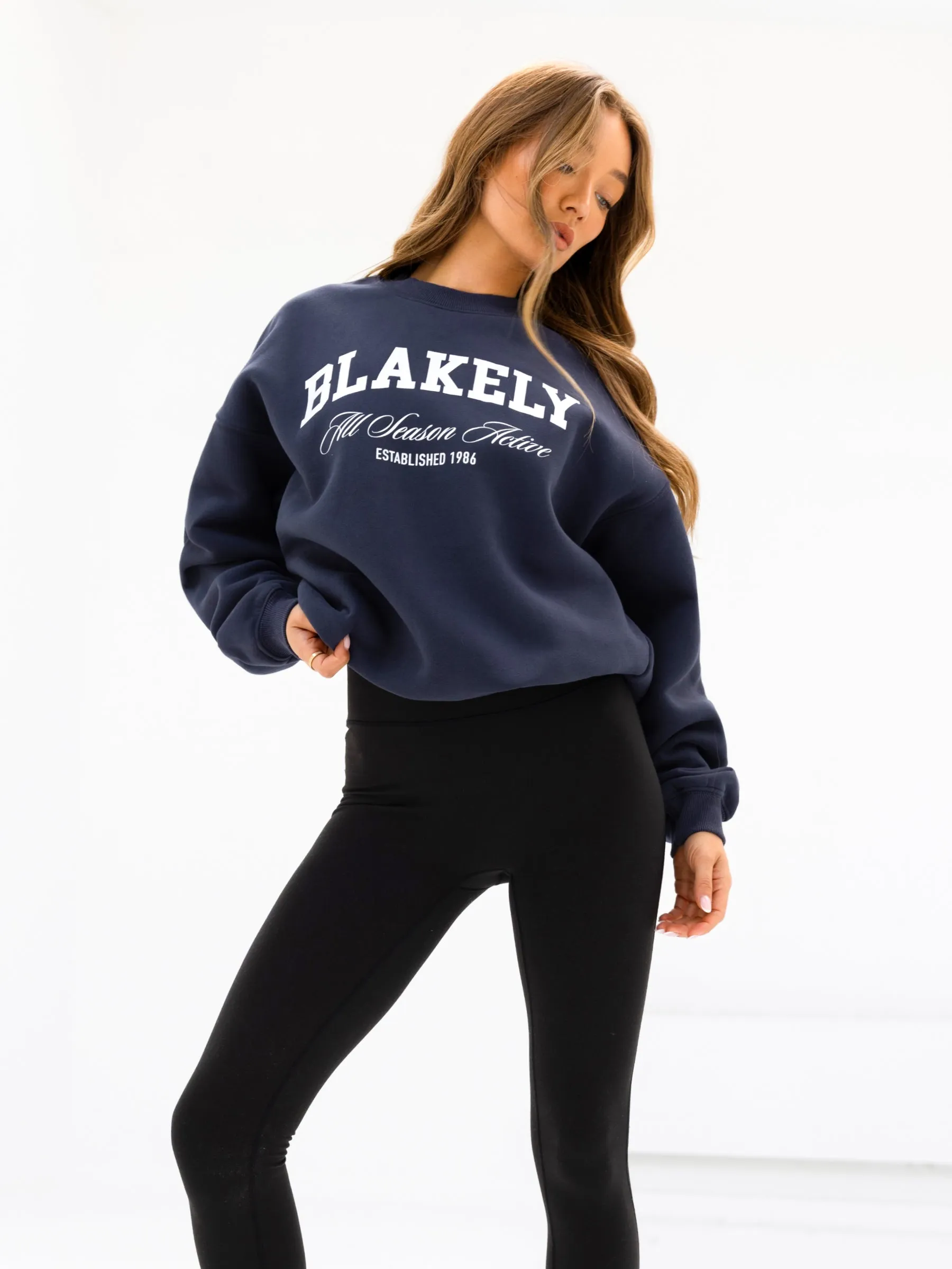 Melrose Oversized Jumper - True Navy sold by Blakely product image thumbnail 5