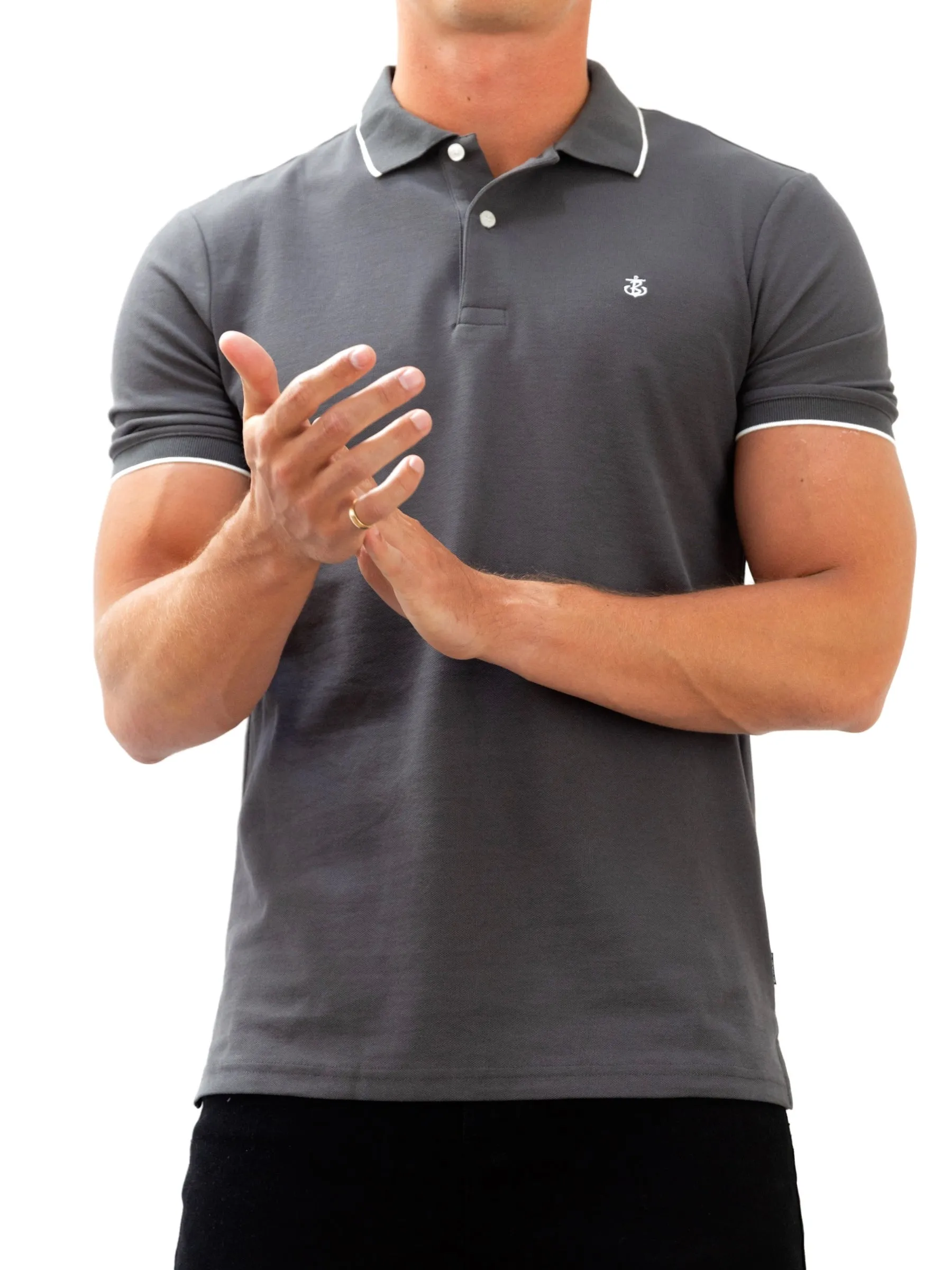 Sonoma Polo Shirt - Charcoal sold by Blakely product image thumbnail 3