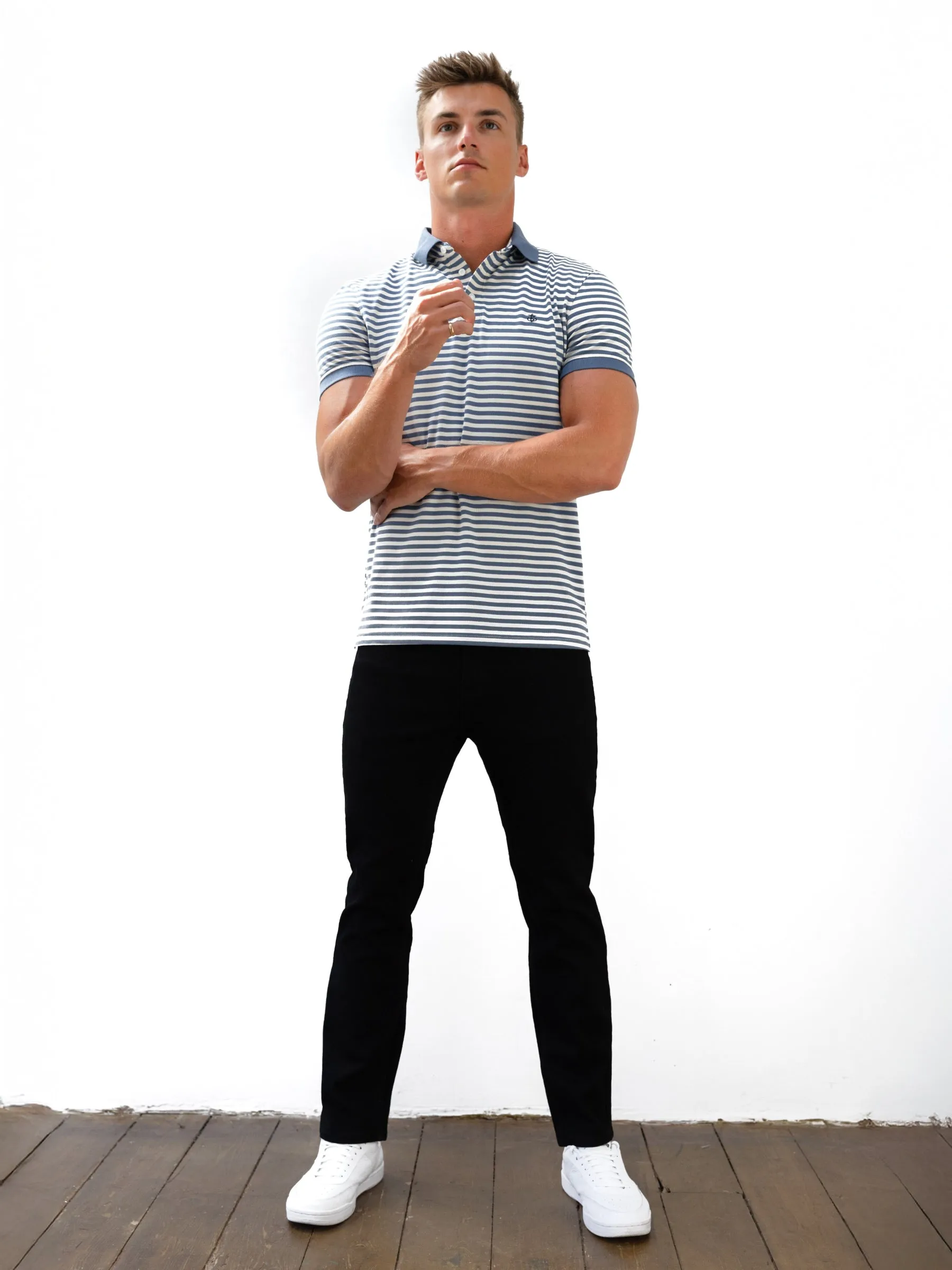 Stripe Polo Shirt - Blue sold by Blakely product image thumbnail 5