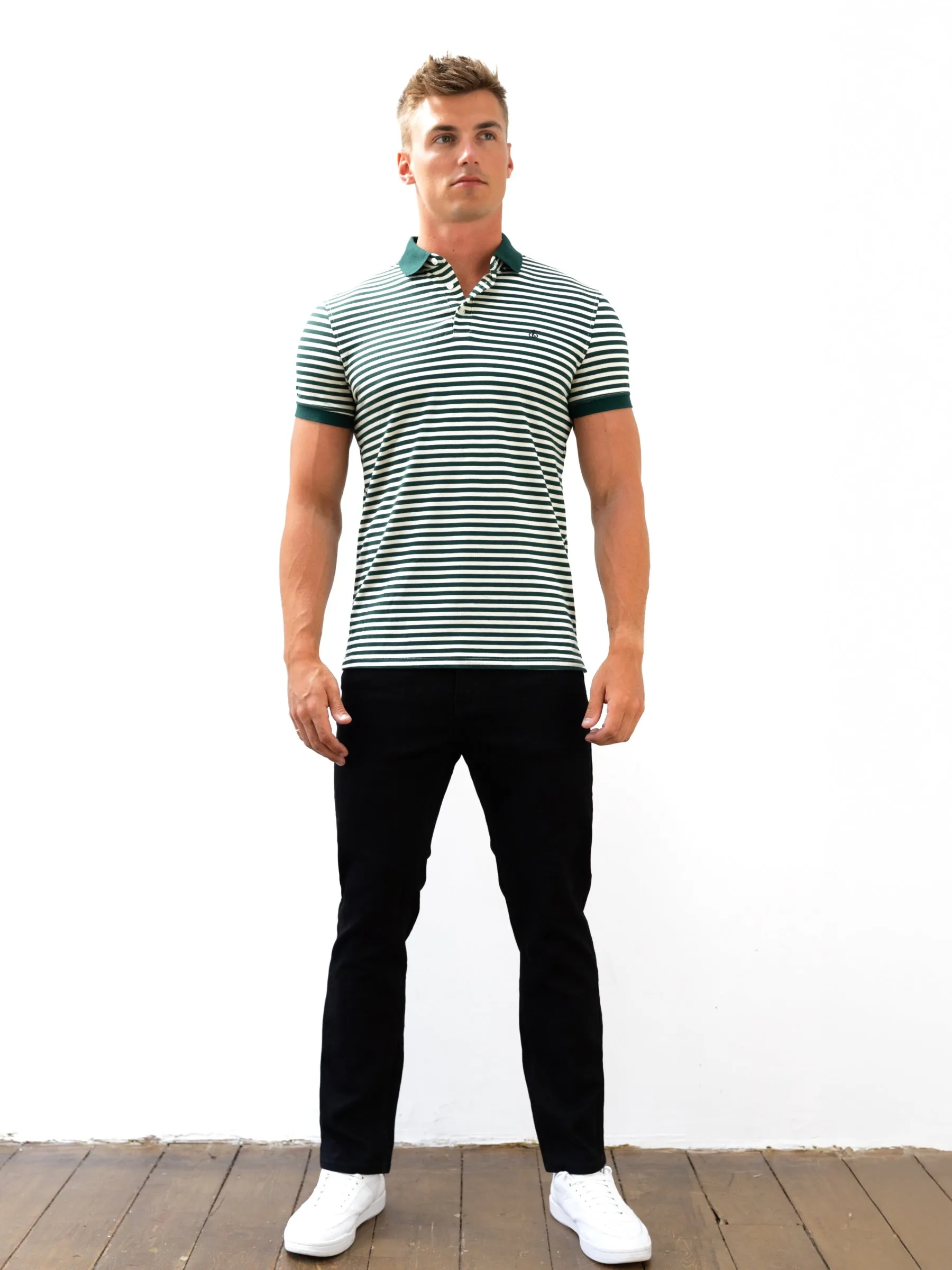 Stripe Polo Shirt - Green sold by Blakely product image thumbnail 4