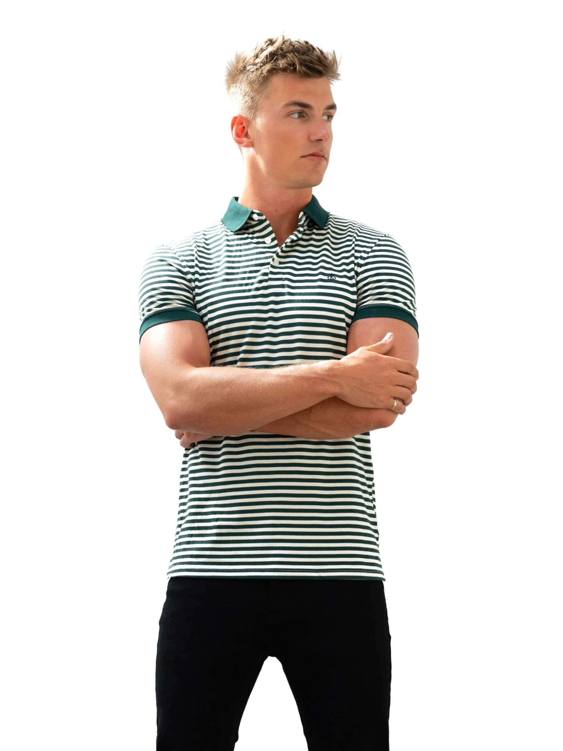 Stripe Polo Shirt - Green sold by Blakely product image thumbnail 2