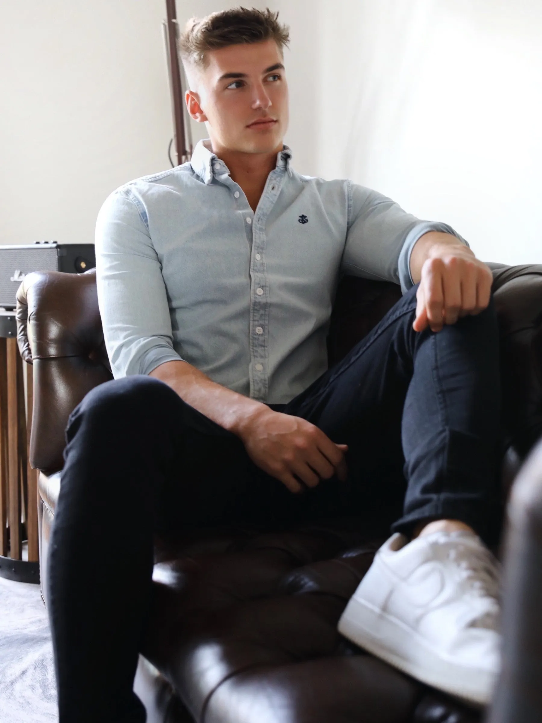 Dunham Denim Shirt - Pale Blue sold by Blakely product image thumbnail 5