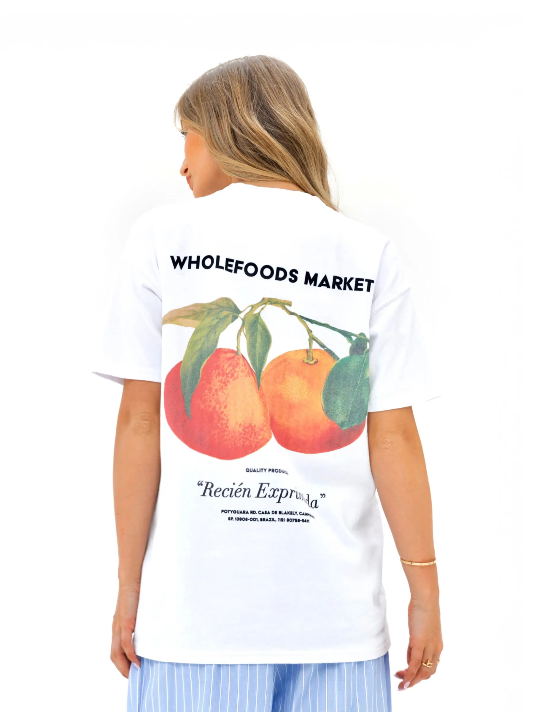 Orla Orange Oversized T-Shirt - White sold by Blakely