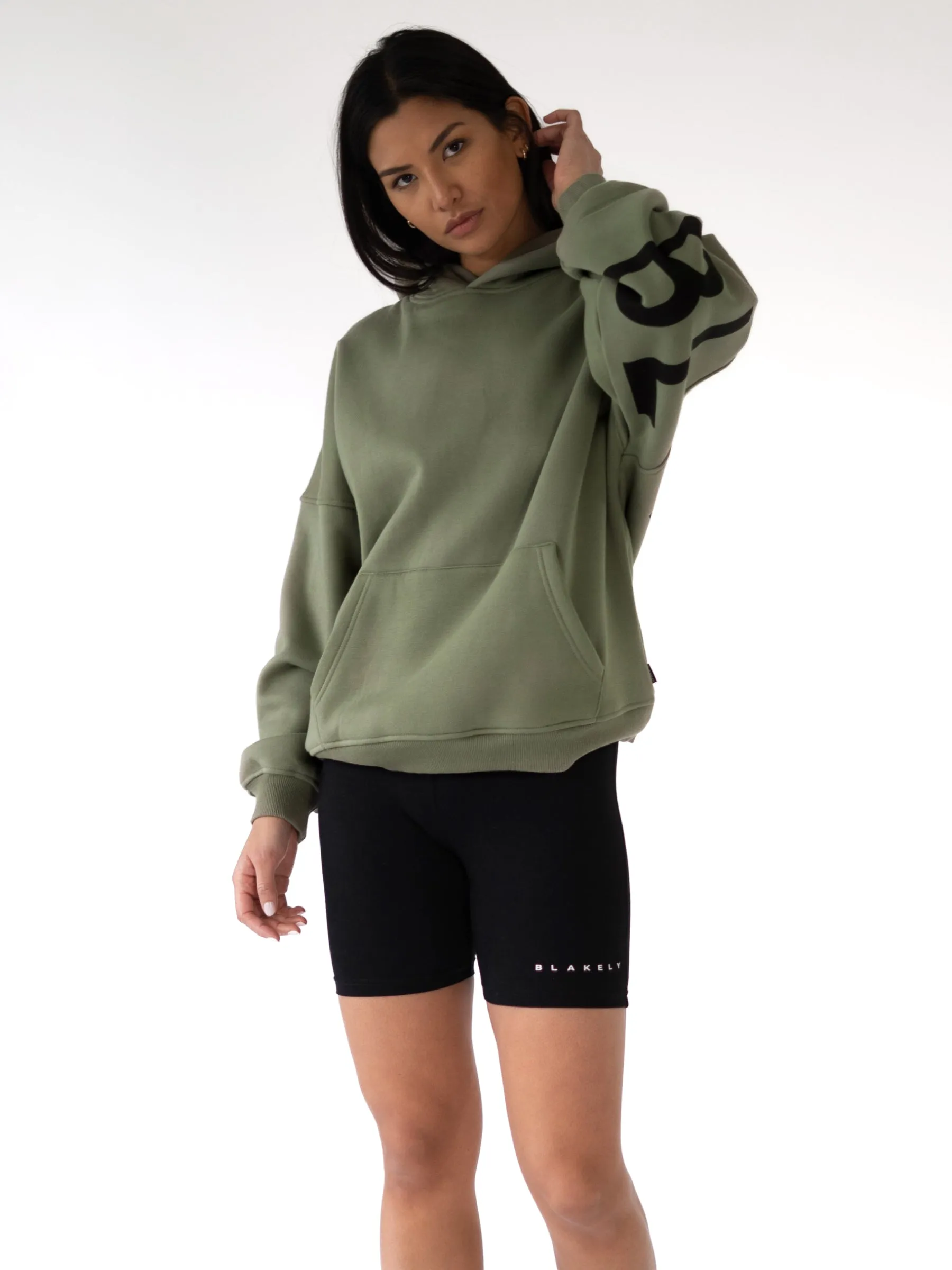 Isabel Oversized Boyfriend Fit Hoodie - Green sold by Blakely product image thumbnail 4