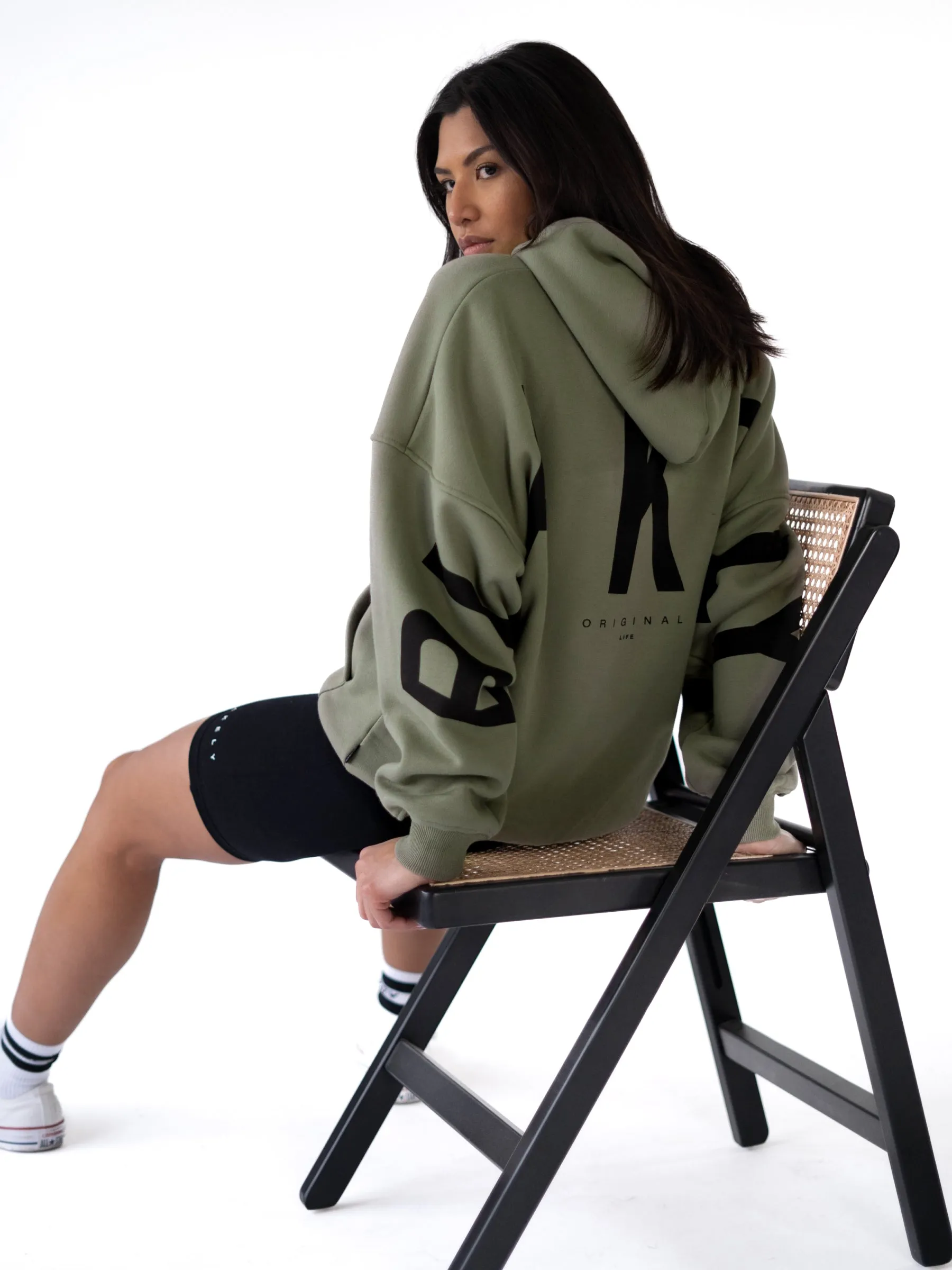 Isabel Oversized Boyfriend Fit Hoodie - Green sold by Blakely product image thumbnail 3