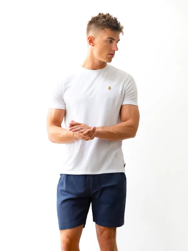 Conway T-Shirt & Shorts Set - White & Blue sold by Blakely