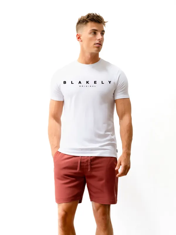 Whitestone T-Shirt & Shorts Set - White & Pink sold by Blakely