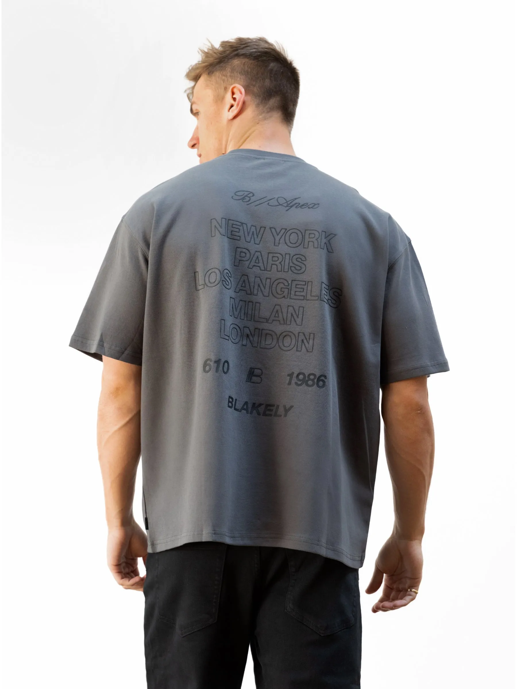 Apex City Unfitted T-Shirt - Charcoal sold by Blakely