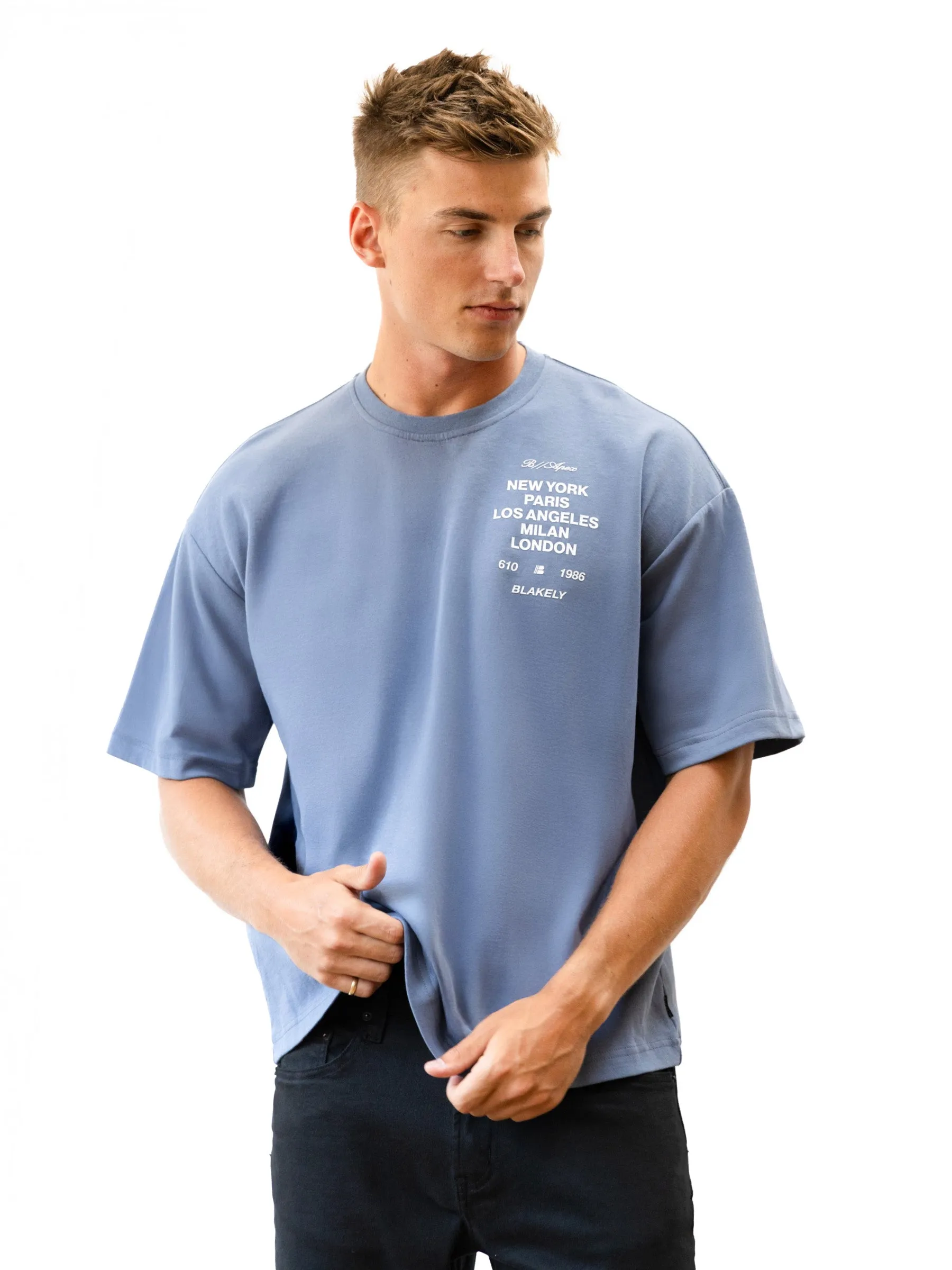 Apex 610 Unfitted T-Shirt - Dusty Blue sold by Blakely