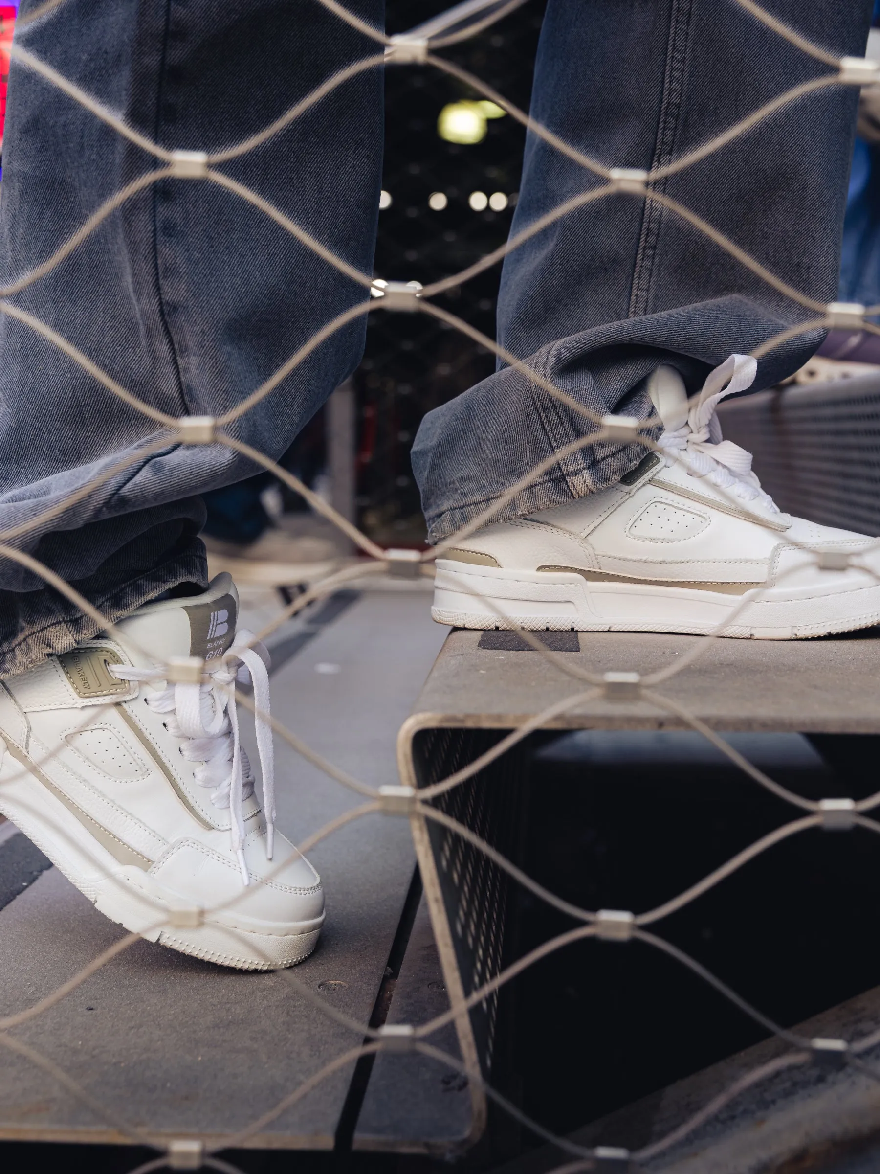 Pacer 610 Trainers - White & Brown sold by Blakely