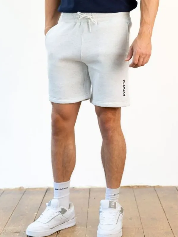 Italic Linear Relaxed Jogger Shorts - Marl White sold by Blakely