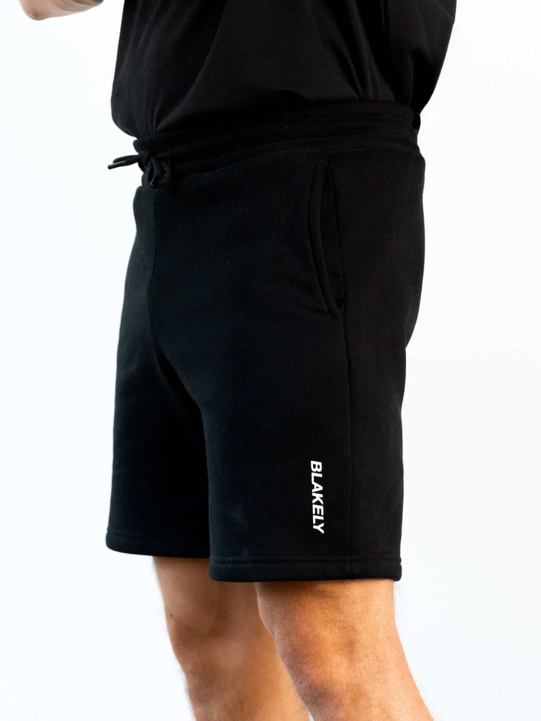 Italic Linear Relaxed Jogger Shorts - Black sold by Blakely product image thumbnail 2