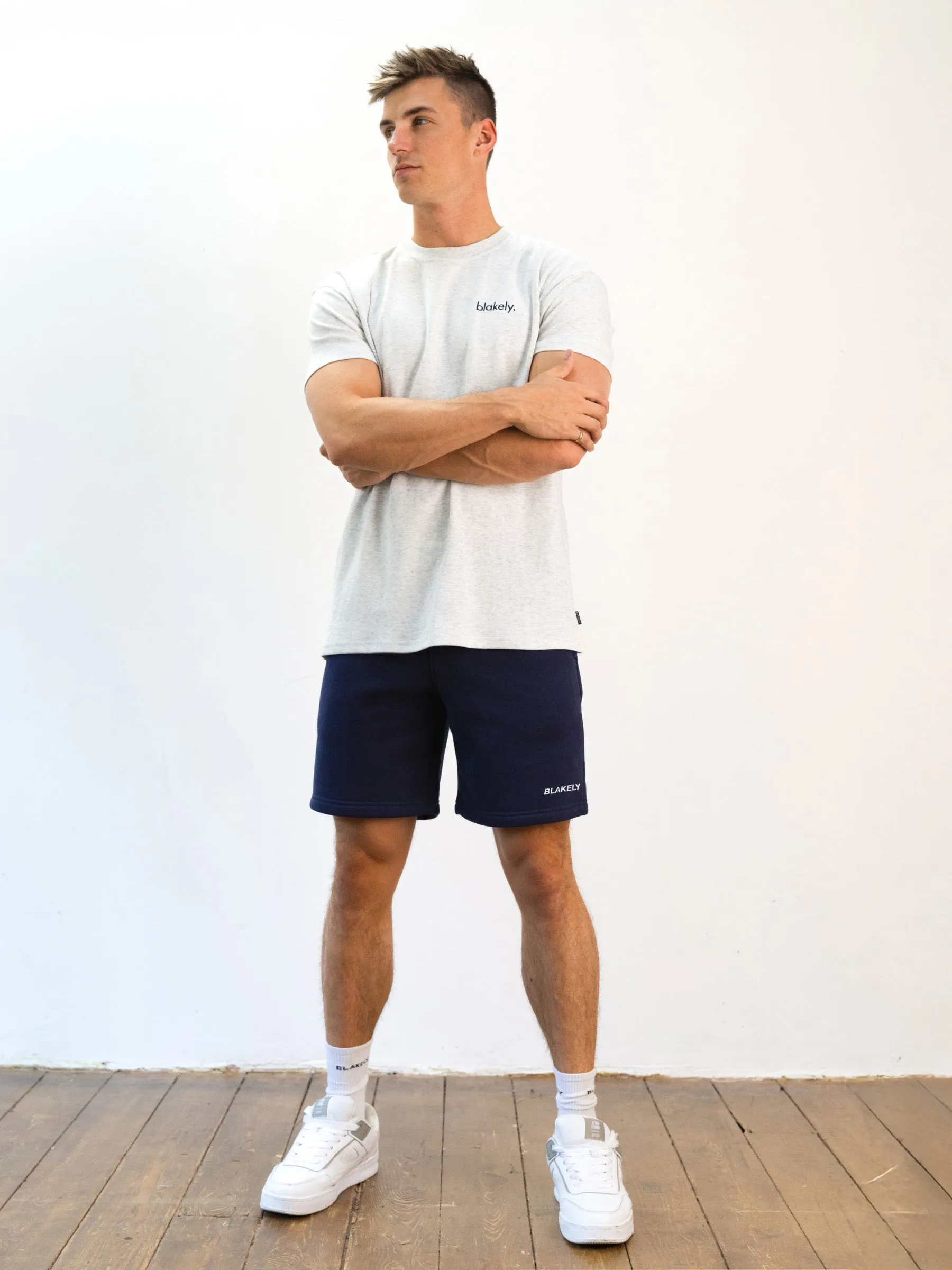 Italic Relaxed Jogger Shorts - Navy sold by Blakely product image thumbnail 5