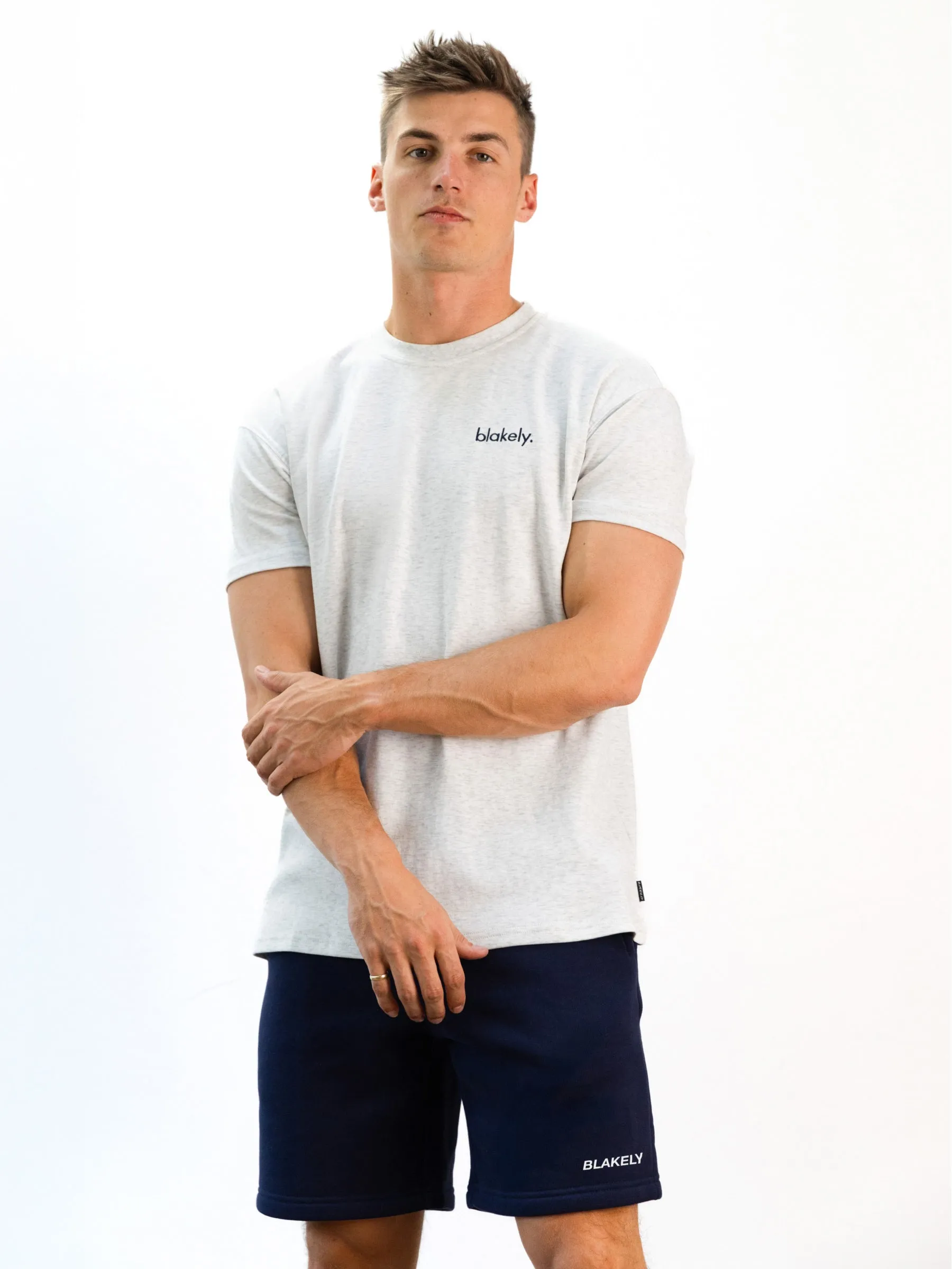Italic Relaxed Jogger Shorts - Navy sold by Blakely product image thumbnail 2