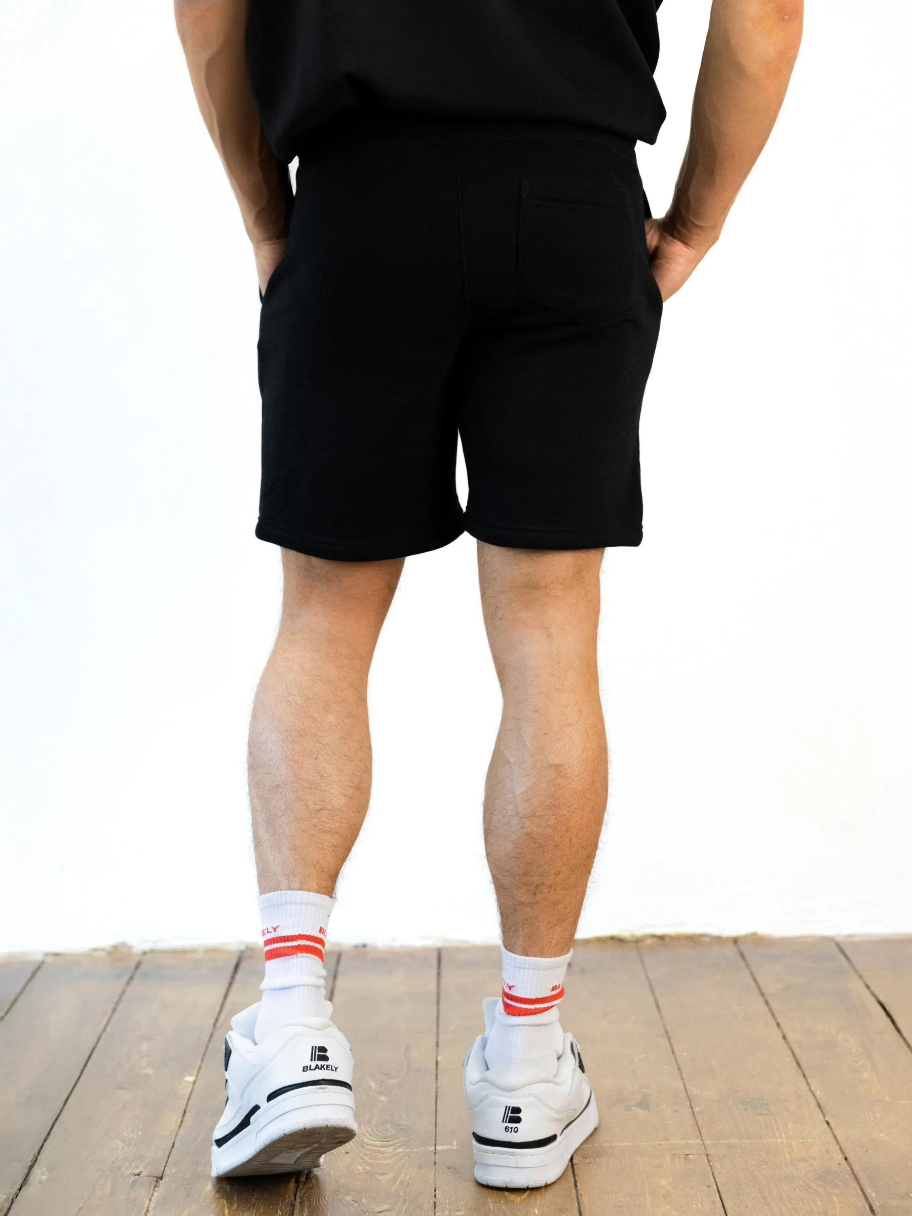 Italic Relaxed Jogger Shorts - Black sold by Blakely product image thumbnail 3