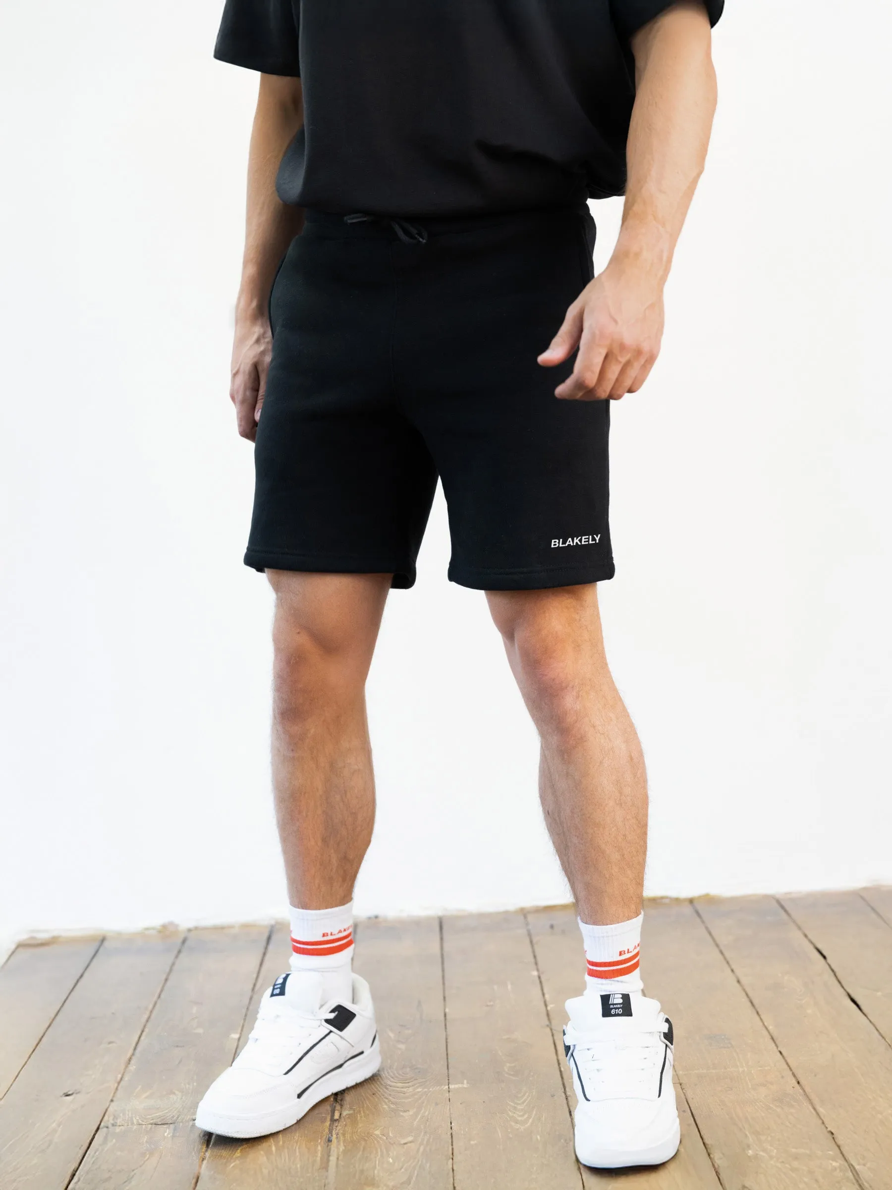 Italic Relaxed Jogger Shorts - Black sold by Blakely product image thumbnail 4