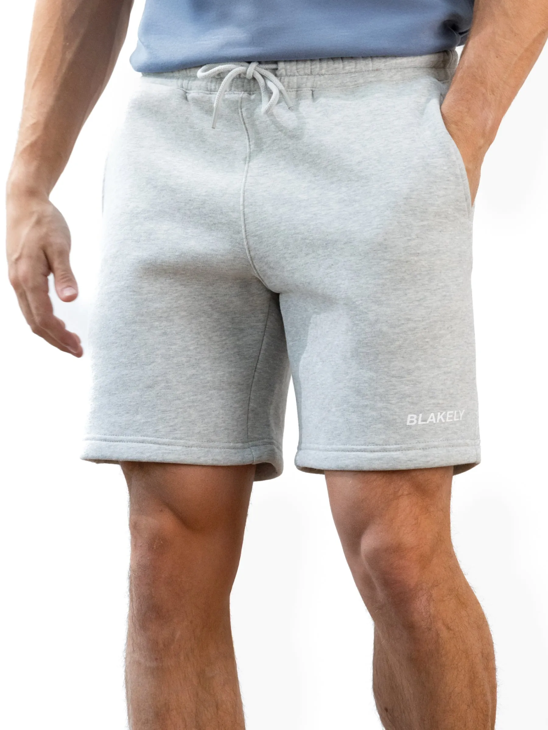 Italic Relaxed Jogger Shorts - Marl Grey sold by Blakely product image thumbnail 3