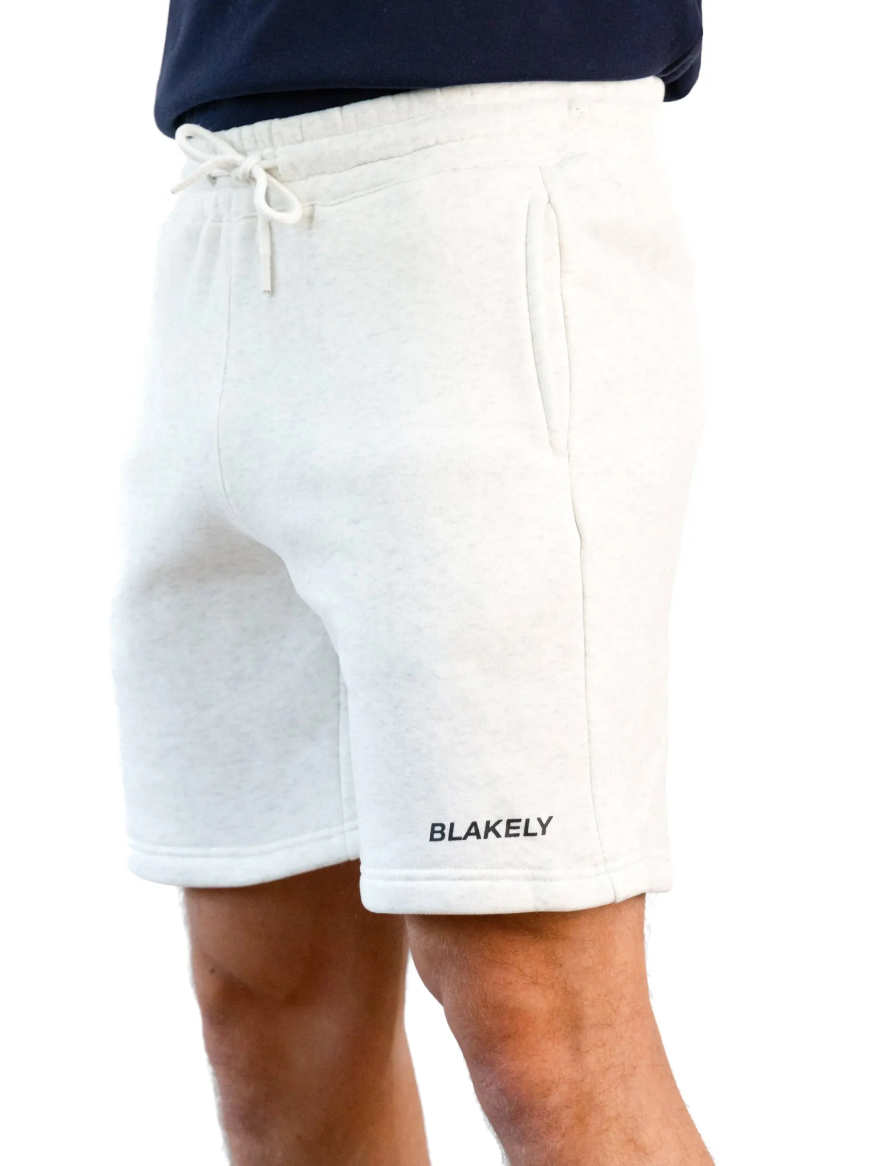 Italic Relaxed Jogger Shorts - Marl White sold by Blakely product image thumbnail 3