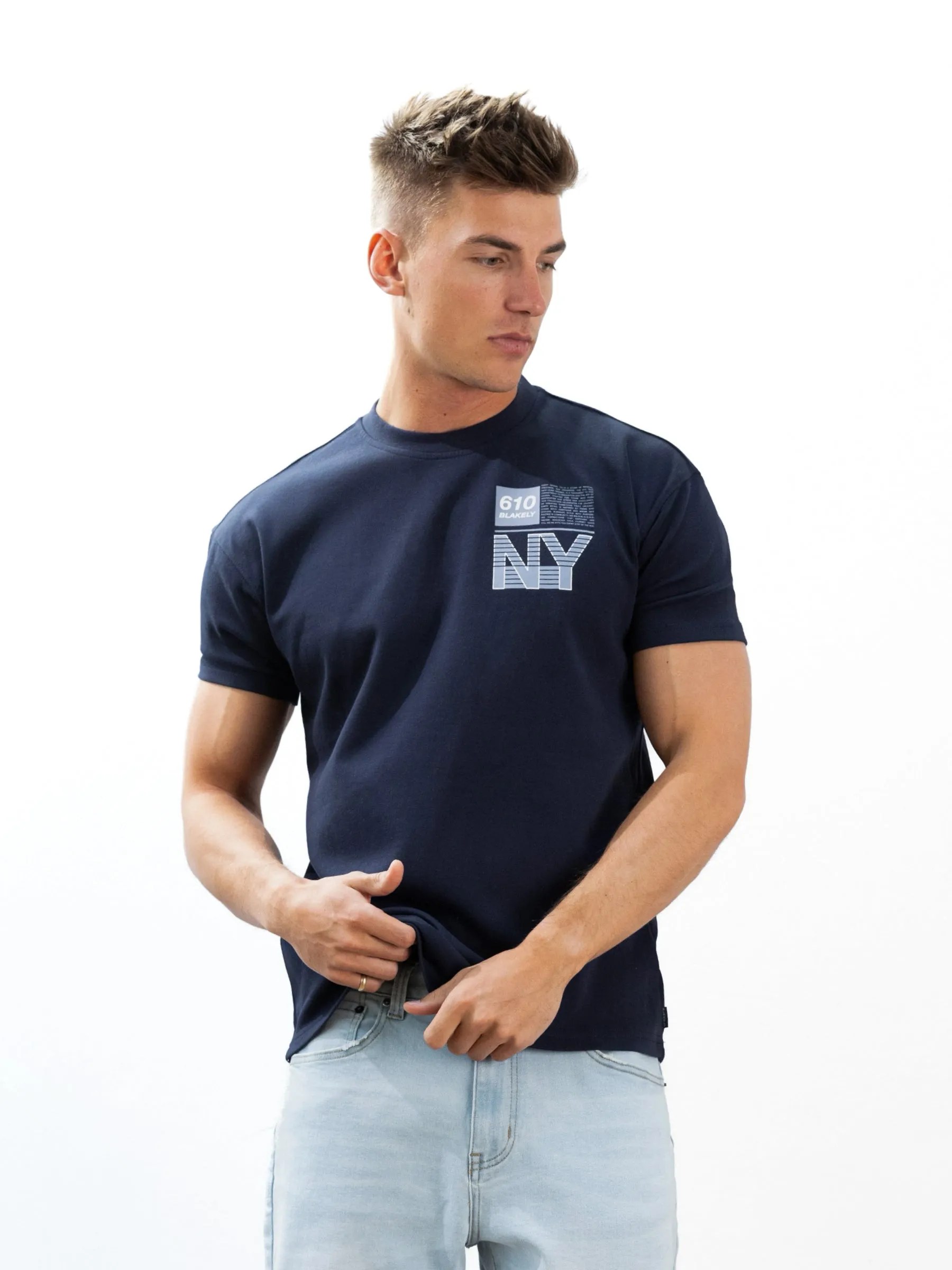 Brooklyn 610 Relaxed T-Shirt - Navy sold by Blakely product image thumbnail 2
