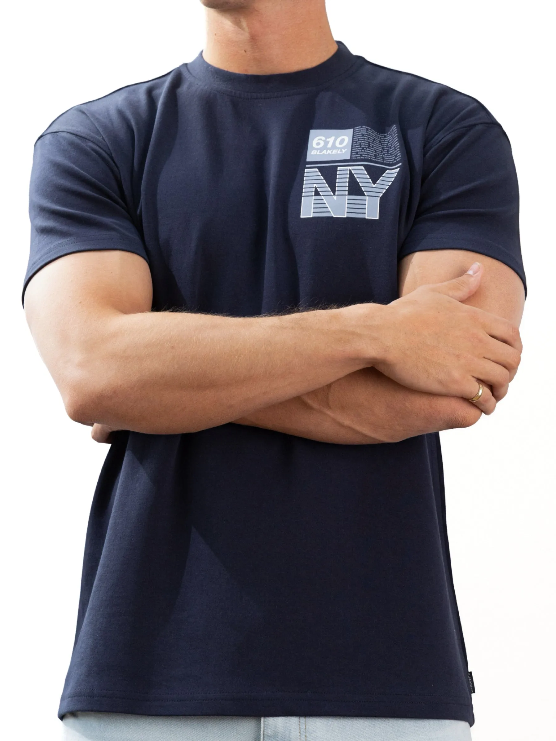 Brooklyn 610 Relaxed T-Shirt - Navy sold by Blakely product image thumbnail 5