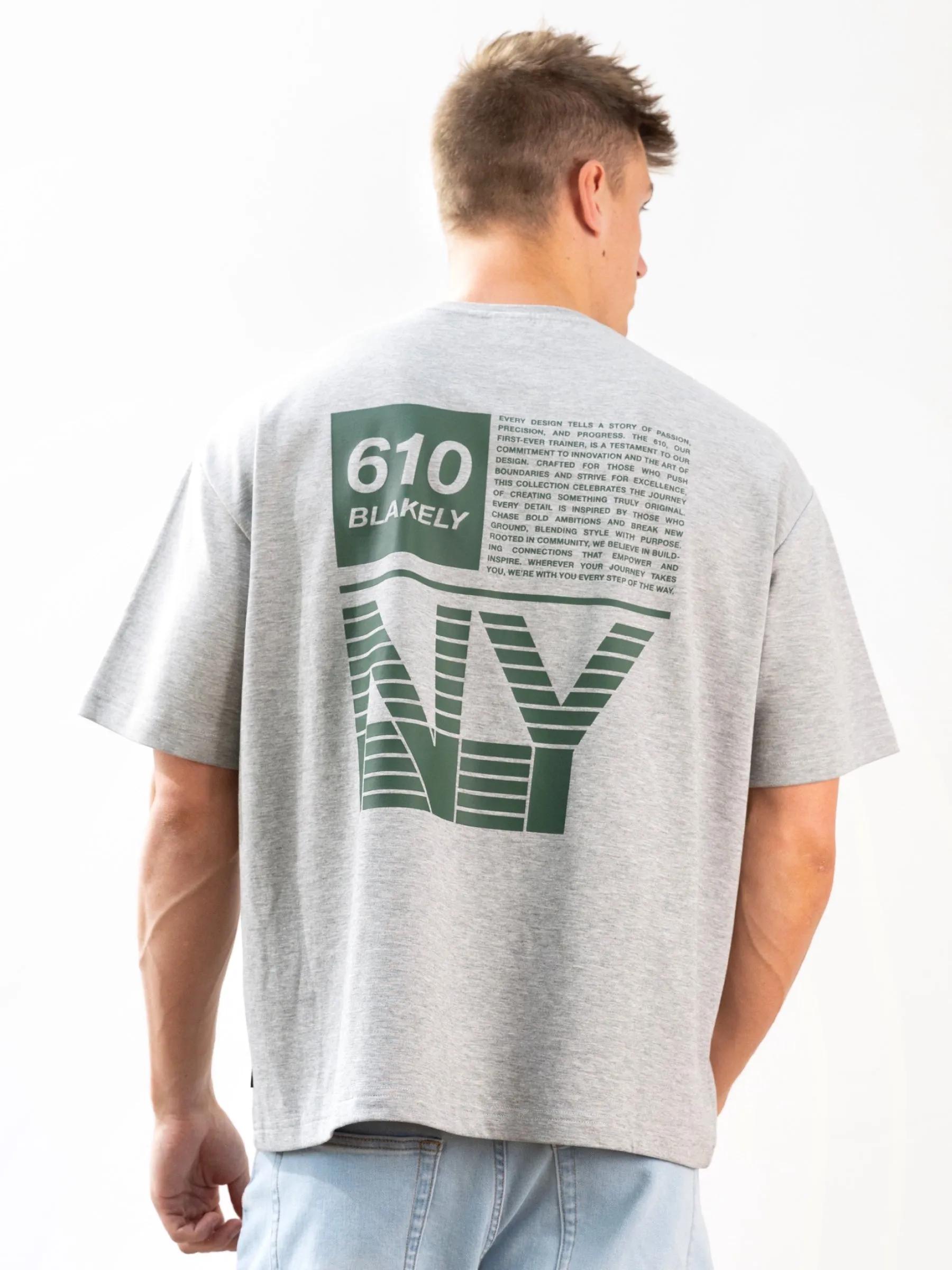 Tribeca 610 Unfitted T-Shirt - Marl Grey sold by Blakely product image thumbnail 4