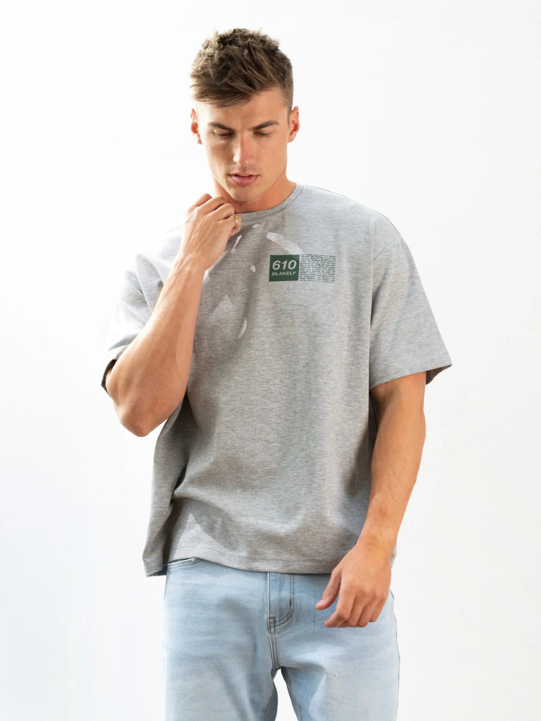 Tribeca 610 Unfitted T-Shirt - Marl Grey sold by Blakely product image thumbnail 2
