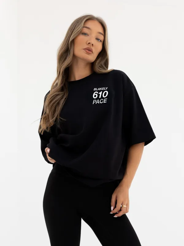 Pacer 610 Ultra Oversized T-Shirt - Black sold by Blakely