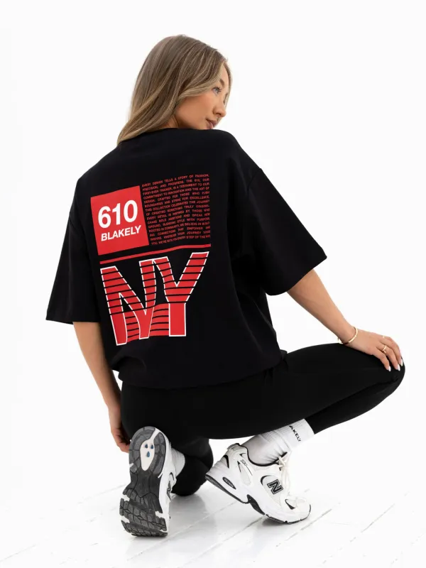 Tribeca 610 Ultra Oversized T-Shirt - Black sold by Blakely