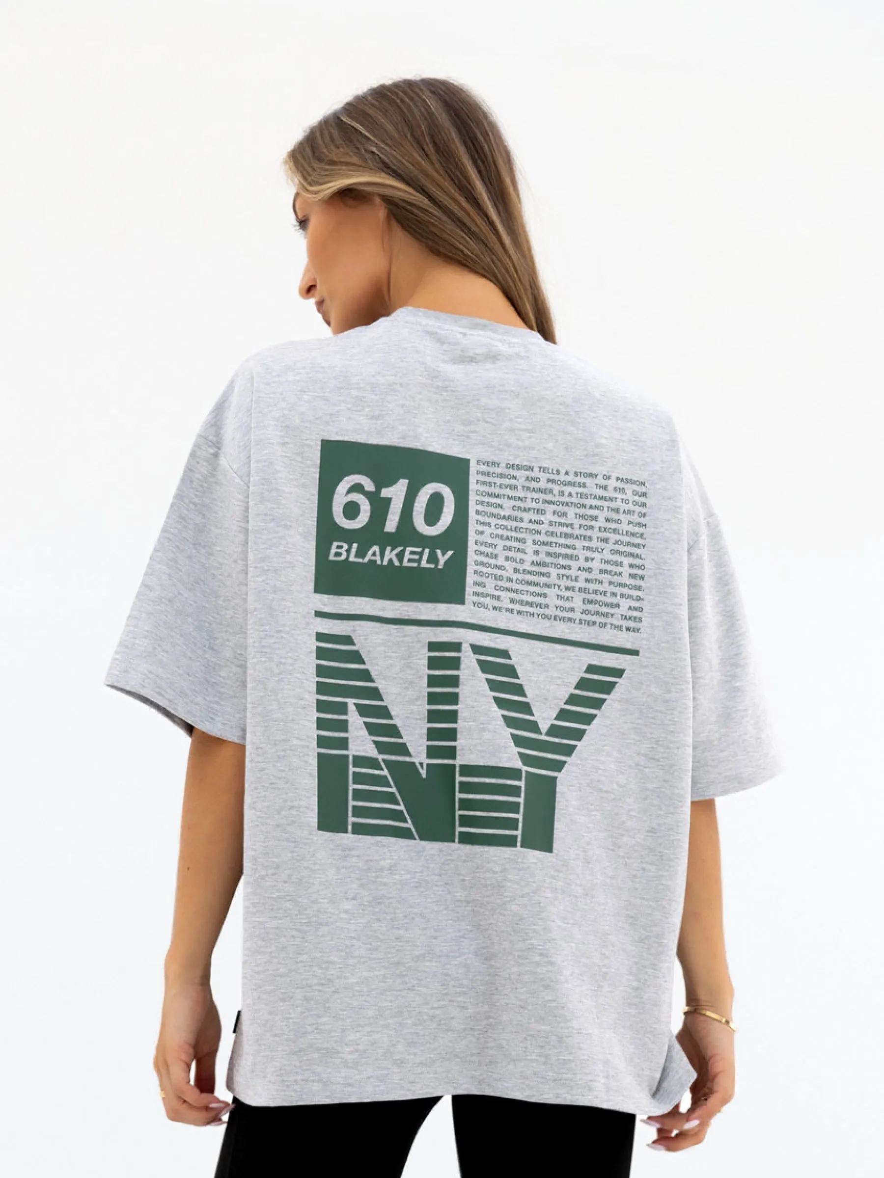 Tribeca 610 Ultra Oversized T-Shirt - Marl Grey sold by Blakely product image thumbnail 5