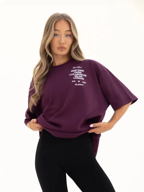 Apex 610 Ultra Oversized T-Shirt - Burgundy sold by Blakely
