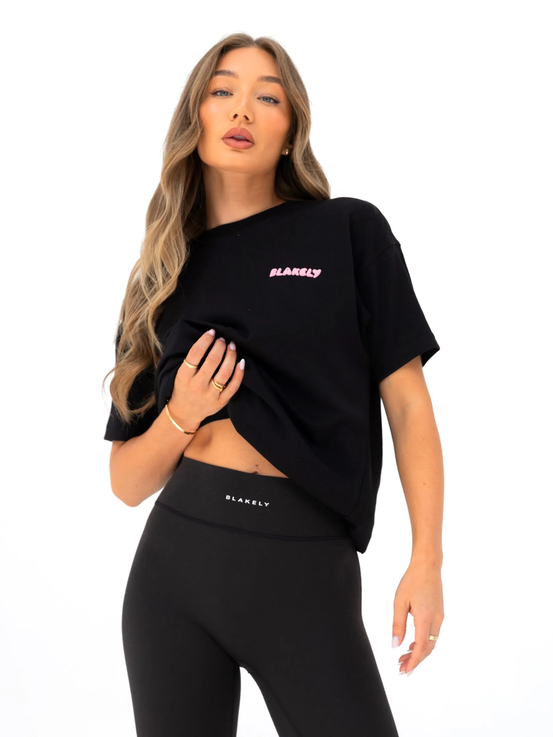 Cloud Print Oversized T-Shirt - Black sold by Blakely product image thumbnail 2