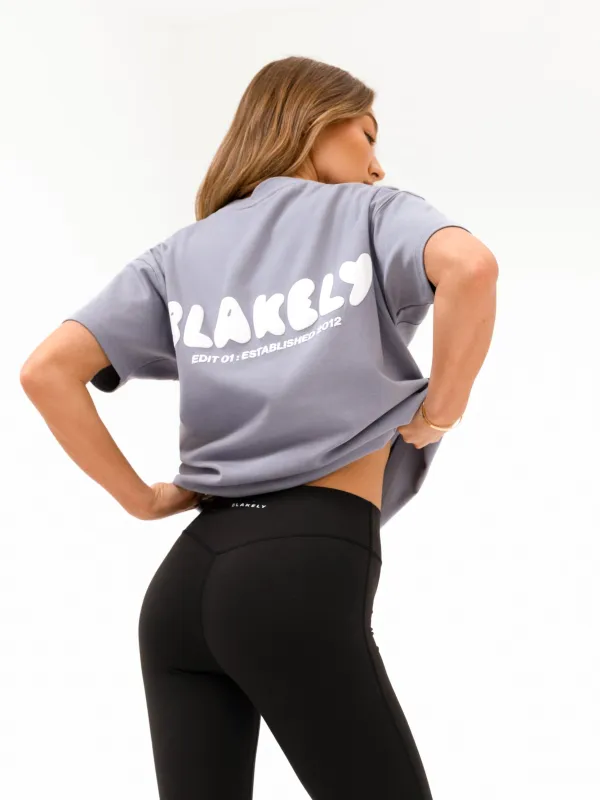 Cloud Print Oversized T-Shirt - Pale Lilac sold by Blakely