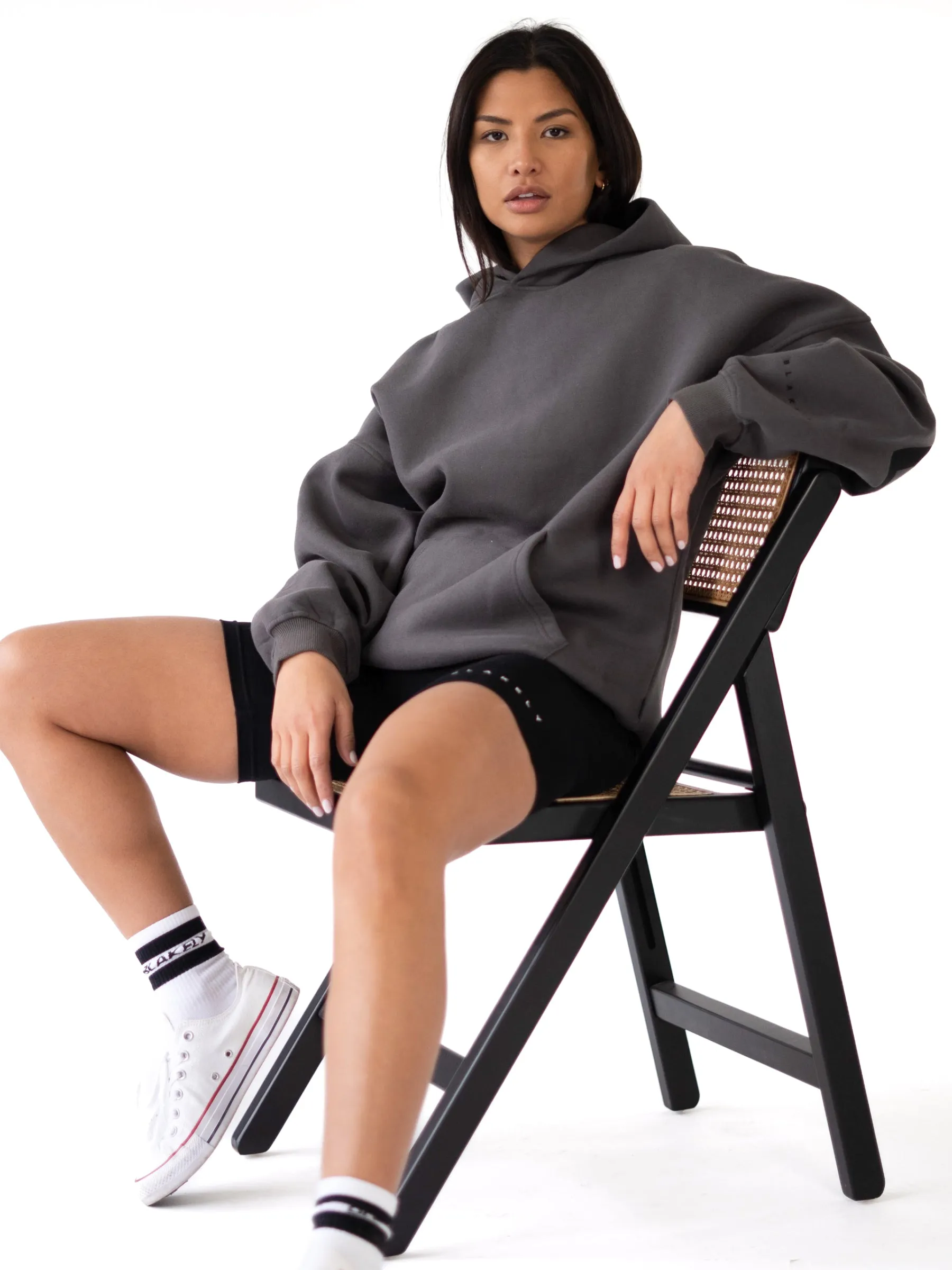 Isabel Oversized Boyfriend Fit Hoodie - Charcoal sold by Blakely product image thumbnail 2