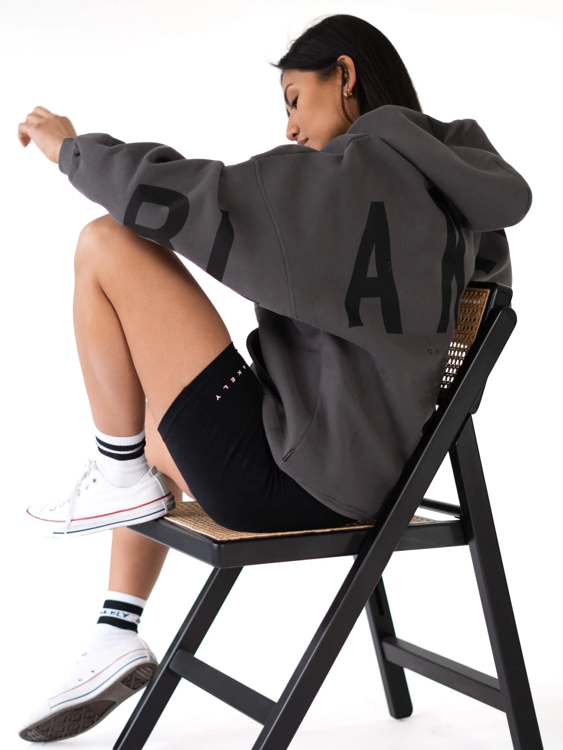 Isabel Oversized Boyfriend Fit Hoodie - Charcoal sold by Blakely product image thumbnail 5