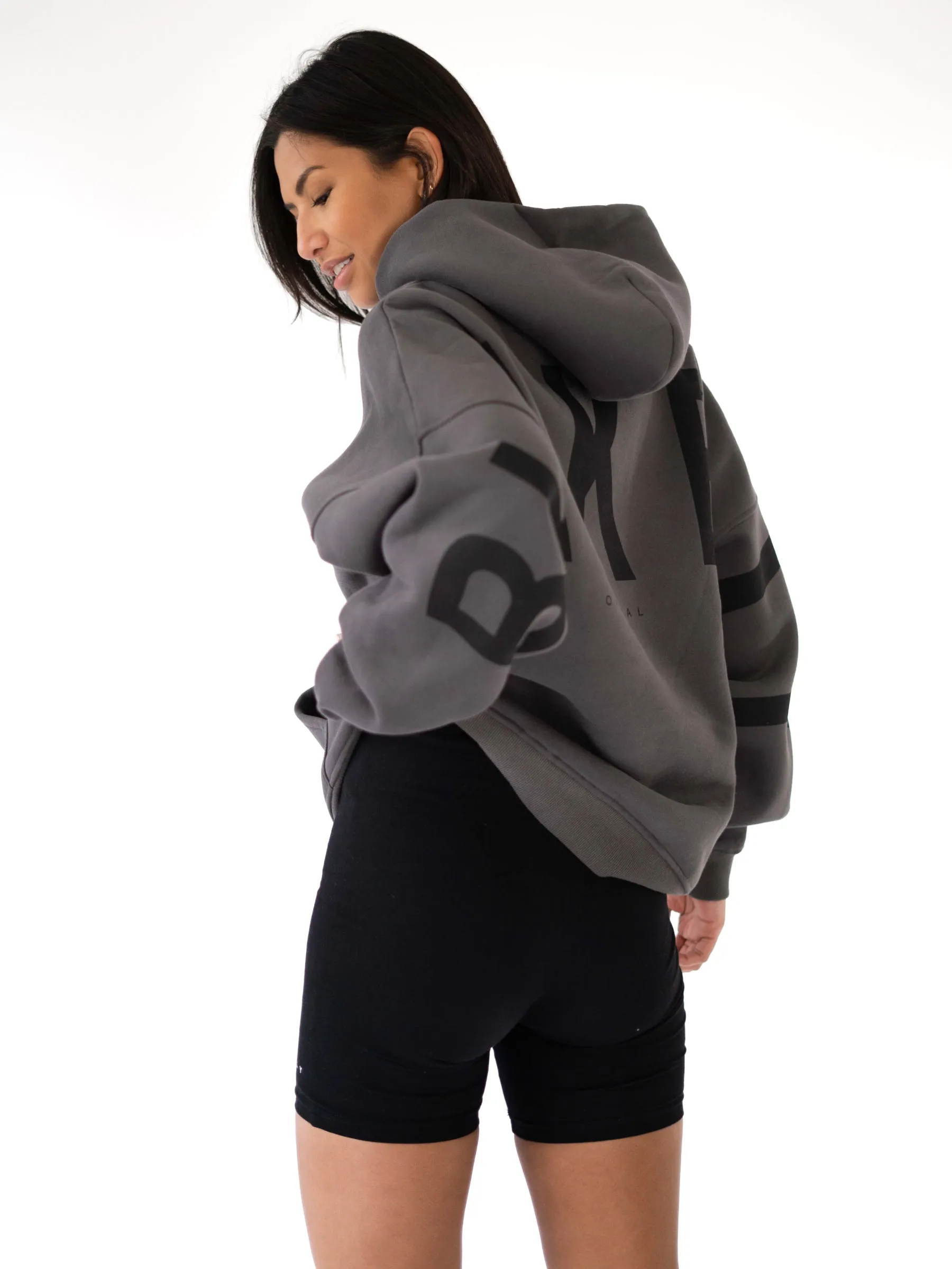 Isabel Oversized Boyfriend Fit Hoodie - Charcoal sold by Blakely product image thumbnail 3