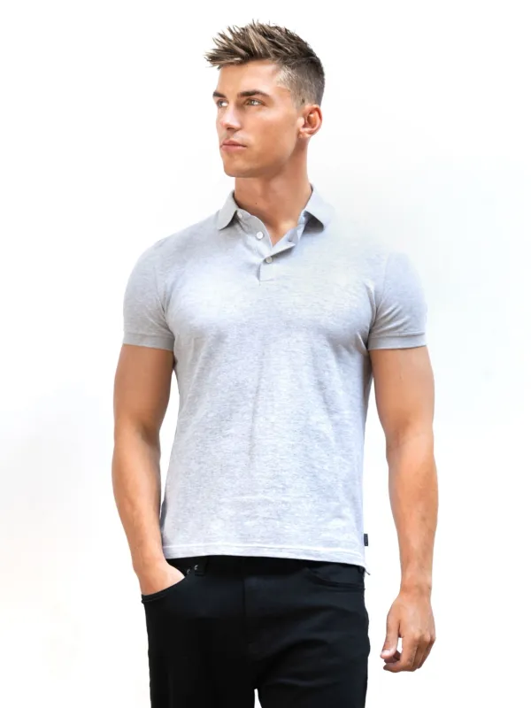 Anchor Polo Shirt - Marl Grey sold by Blakely