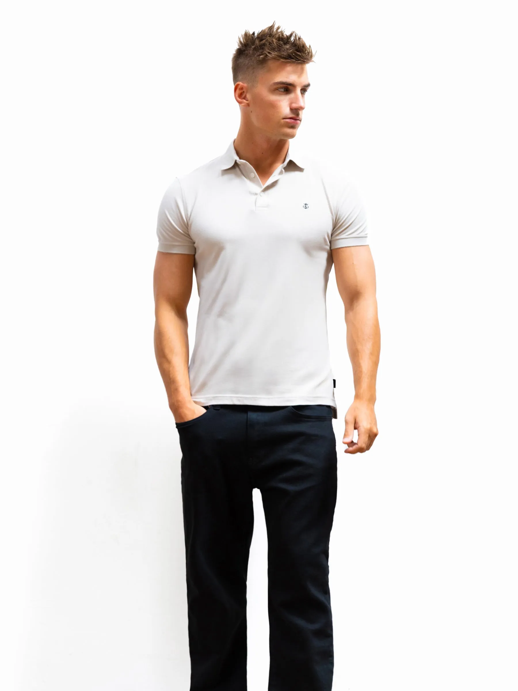 Anchor Polo Shirt - Stone sold by Blakely product image thumbnail 5