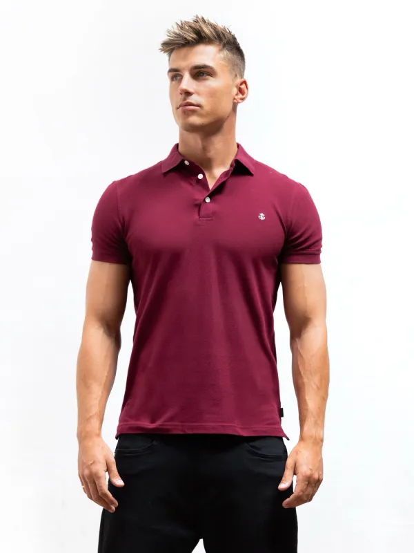 Anchor Polo Shirt - Burgundy sold by Blakely