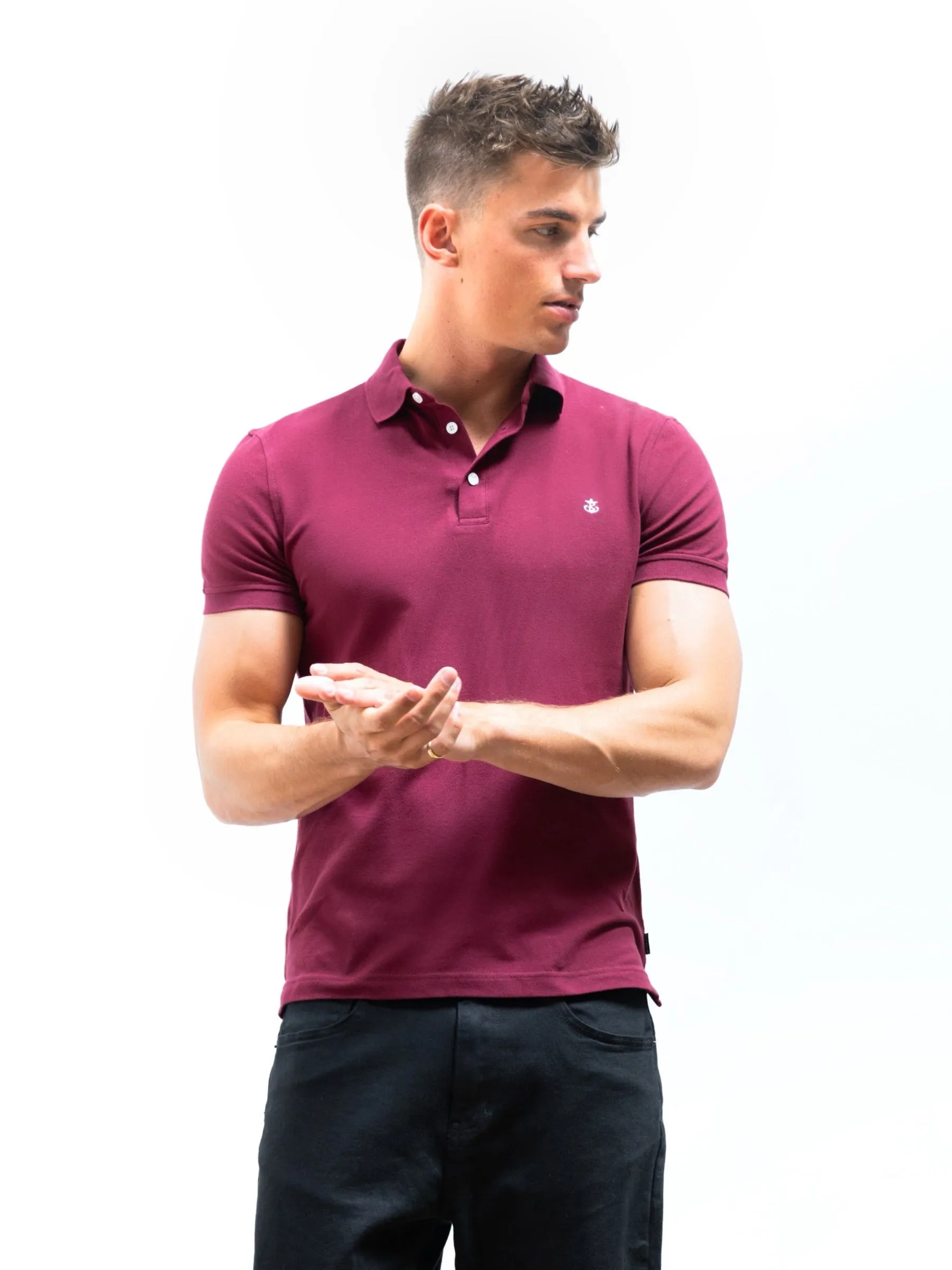 Anchor Polo Shirt - Burgundy sold by Blakely product image thumbnail 2