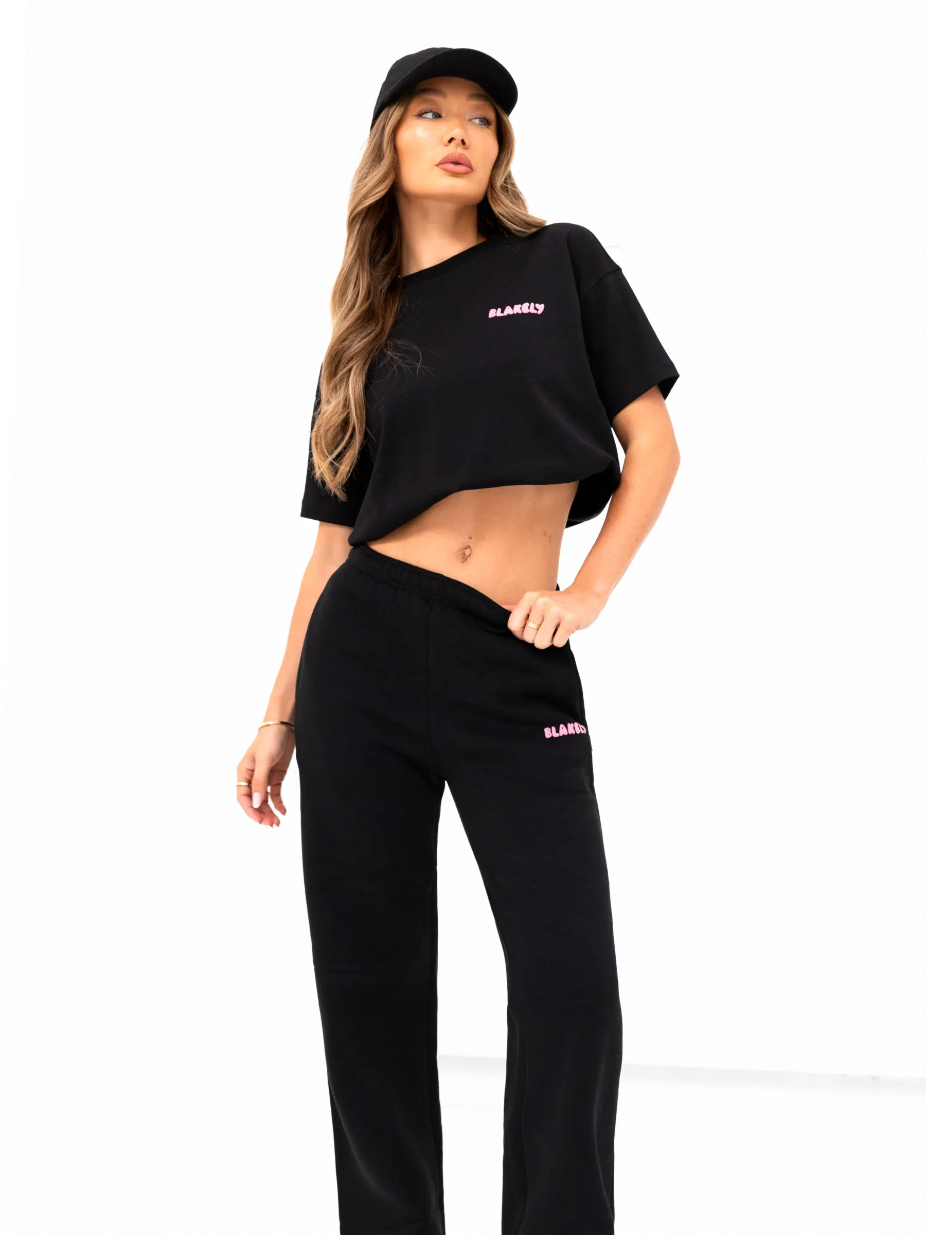Cloud Print Wide Leg Sweatpants - Black sold by Blakely product image thumbnail 3