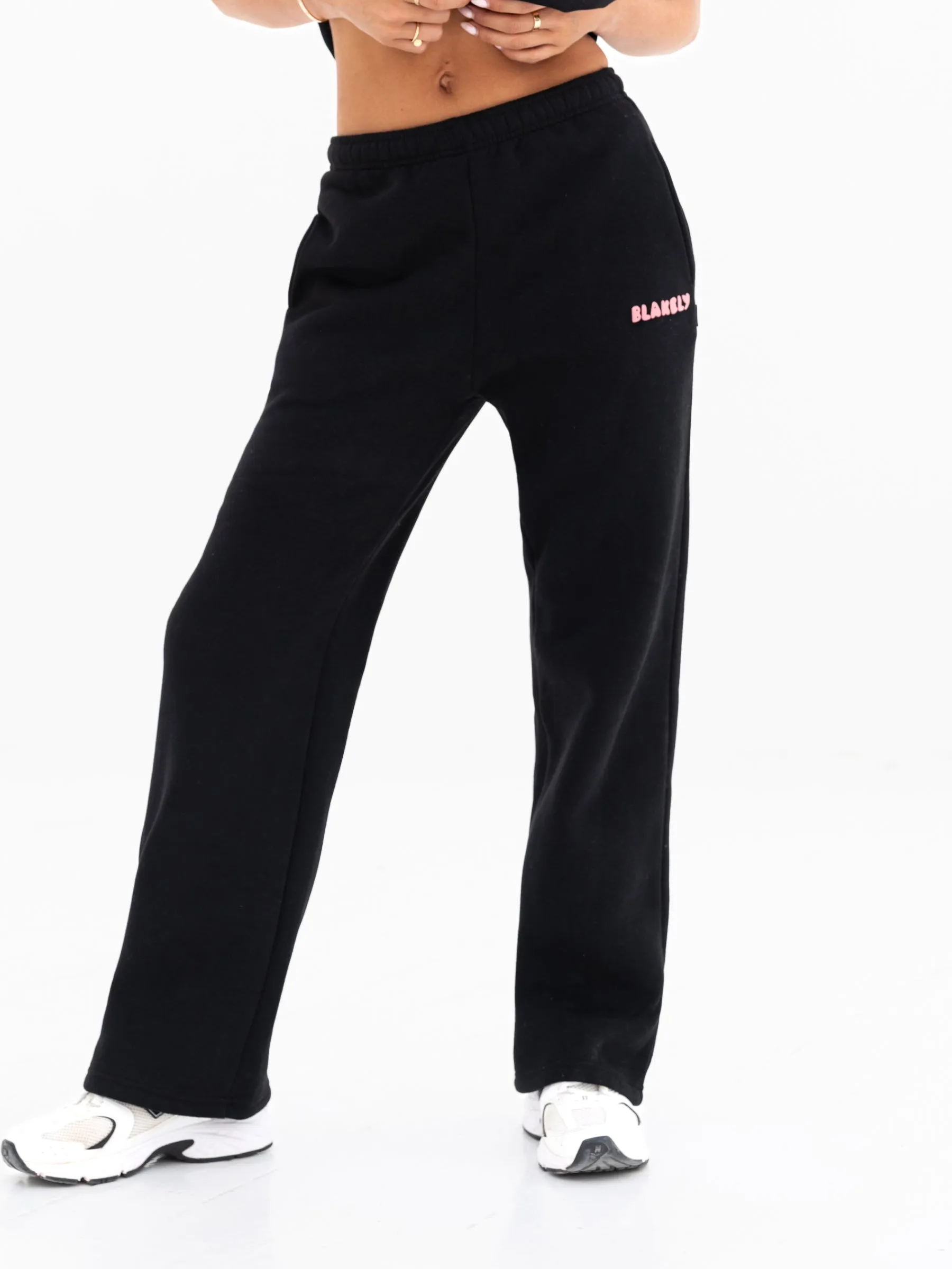 Cloud Print Wide Leg Sweatpants - Black sold by Blakely